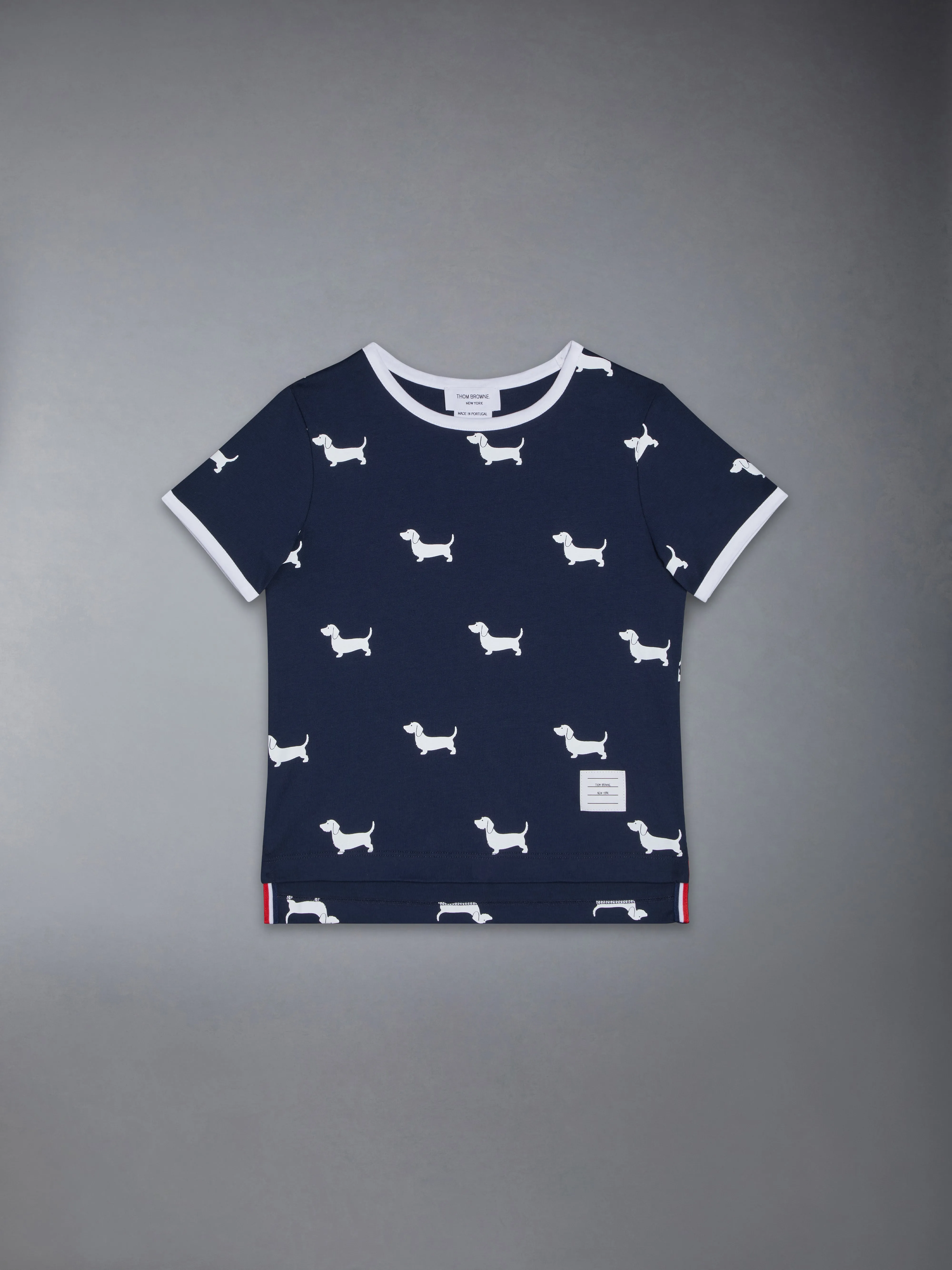 JERSEY HECTOR RINGER TEE sold by Thom Browne