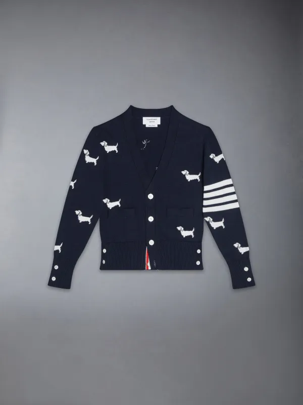 COTTON 4-BAR HECTOR CARDIGAN sold by Thom Browne
