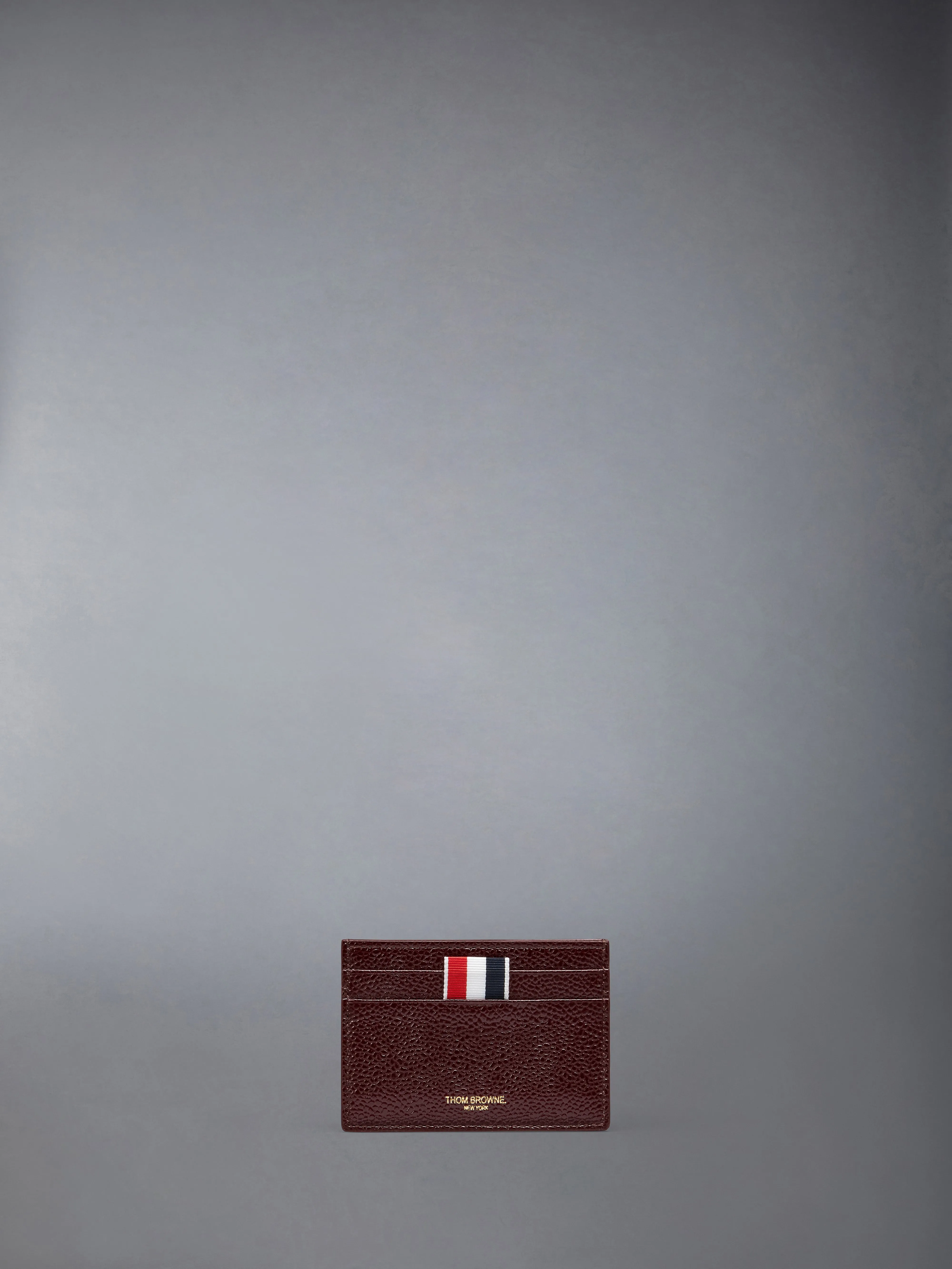 LUCIDO LEATHER SINGLE CARD HOLDER sold by Thom Browne