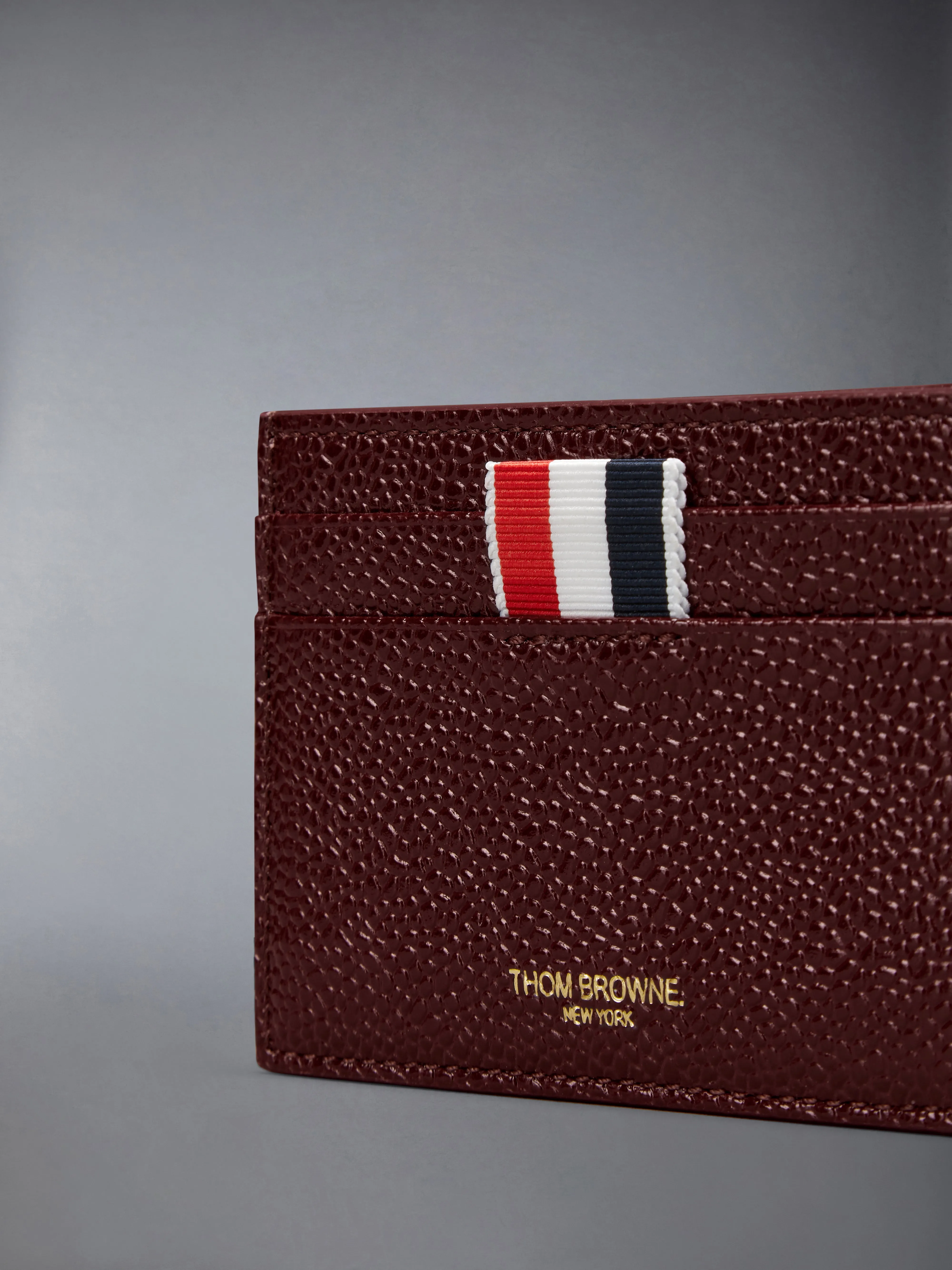 LUCIDO LEATHER SINGLE CARD HOLDER sold by Thom Browne product image thumbnail 4