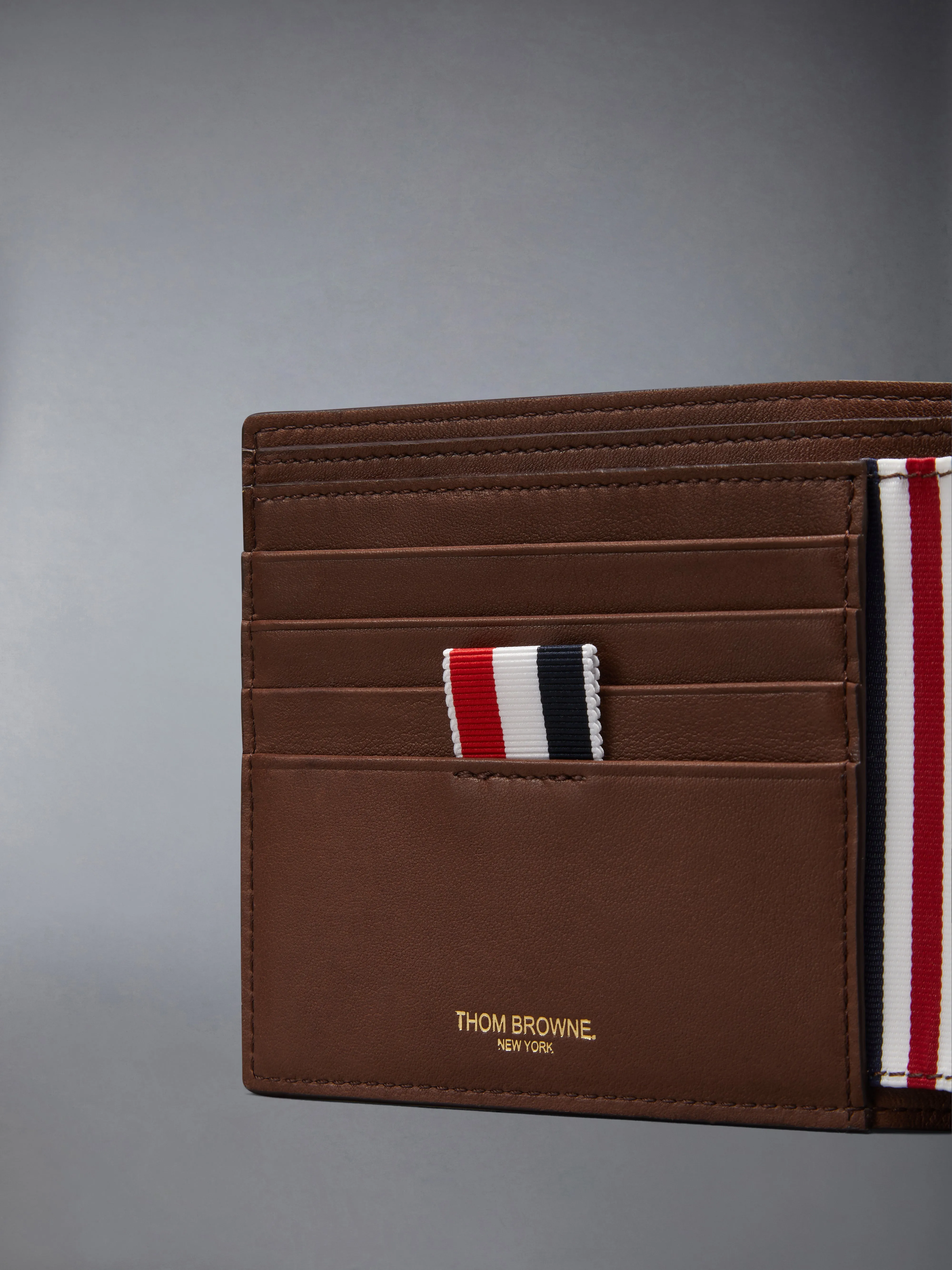SOFT CALF LEATHER BILFOLD WALLET sold by Thom Browne product image thumbnail 4