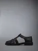PEBBLE GRAIN LEATHER FISHERMAN SANDAL sold by Thom Browne