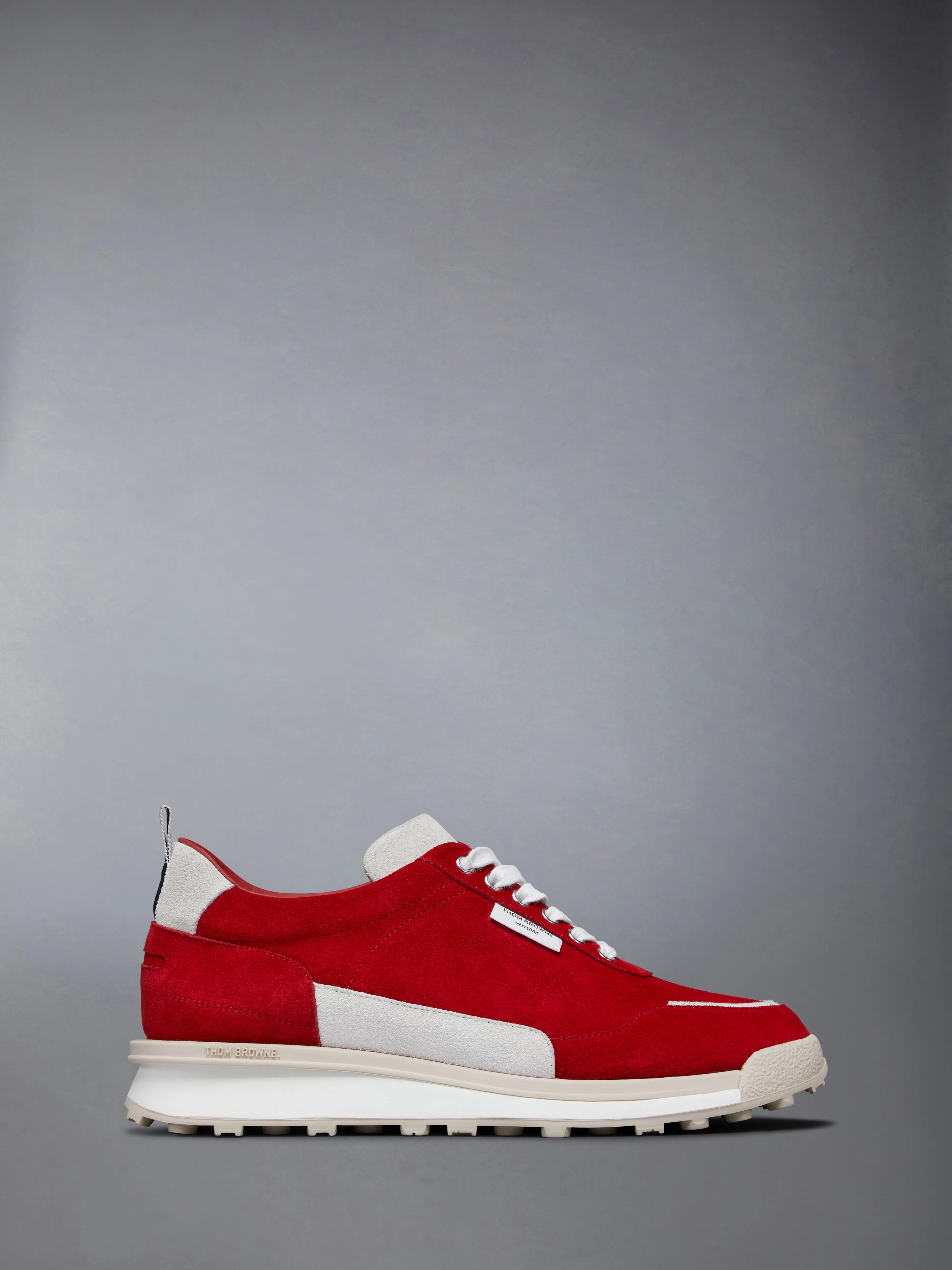 CALF SUEDE ALUMNI SNEAKERS sold by Thom Browne