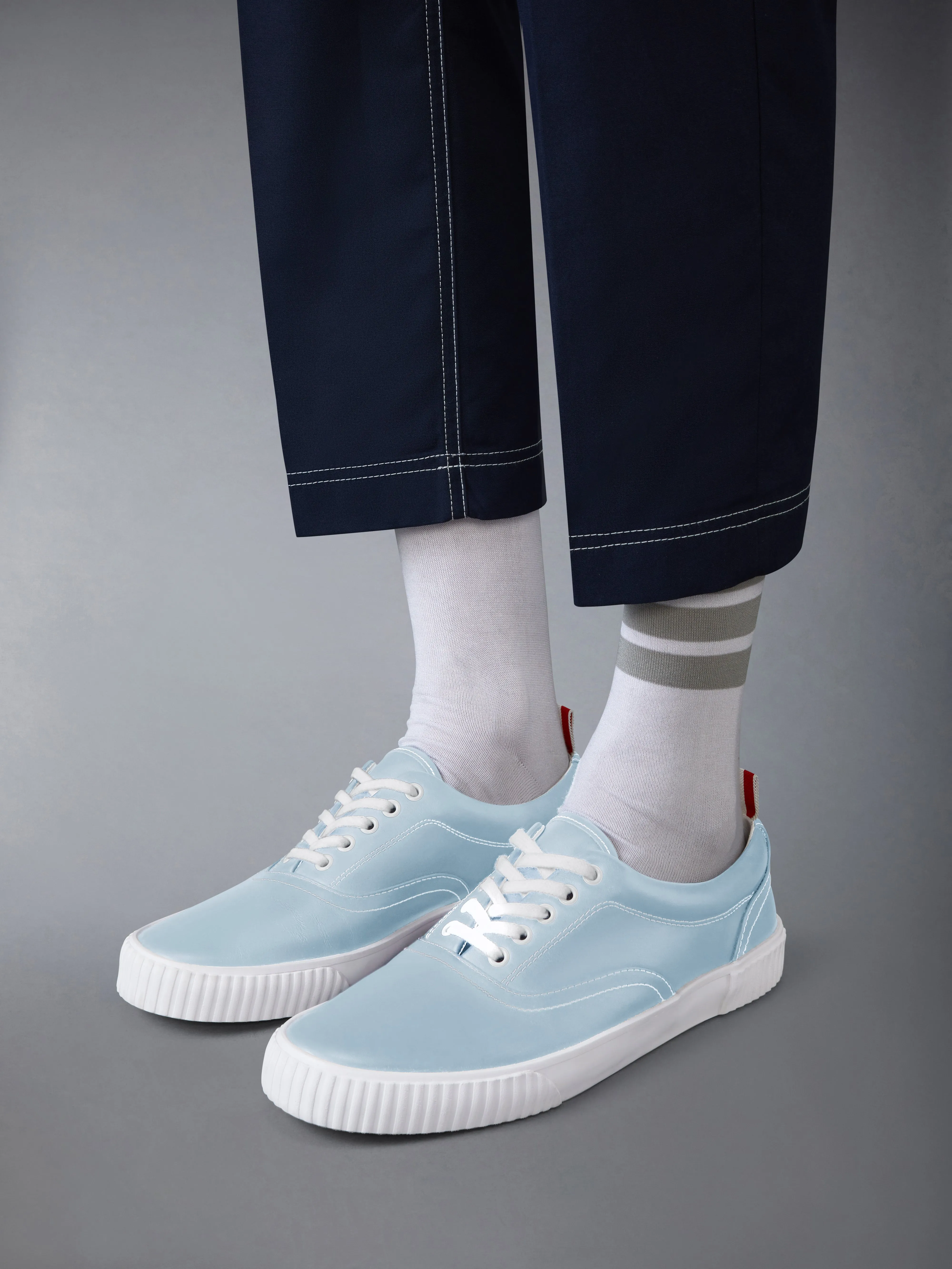 VITELLO CALF LEATHER HERITAGE SNEAKERS sold by Thom Browne product image thumbnail 4