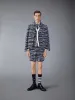 MELANGE TULLE YARN TWEED UTILITY JACKET sold by Thom Browne