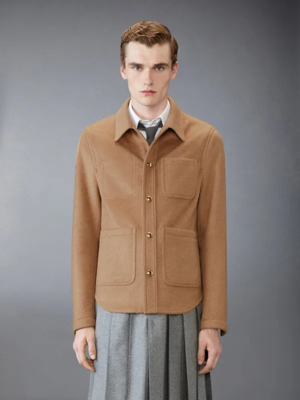 CAMEL HAIR JACKET sold by Thom Browne