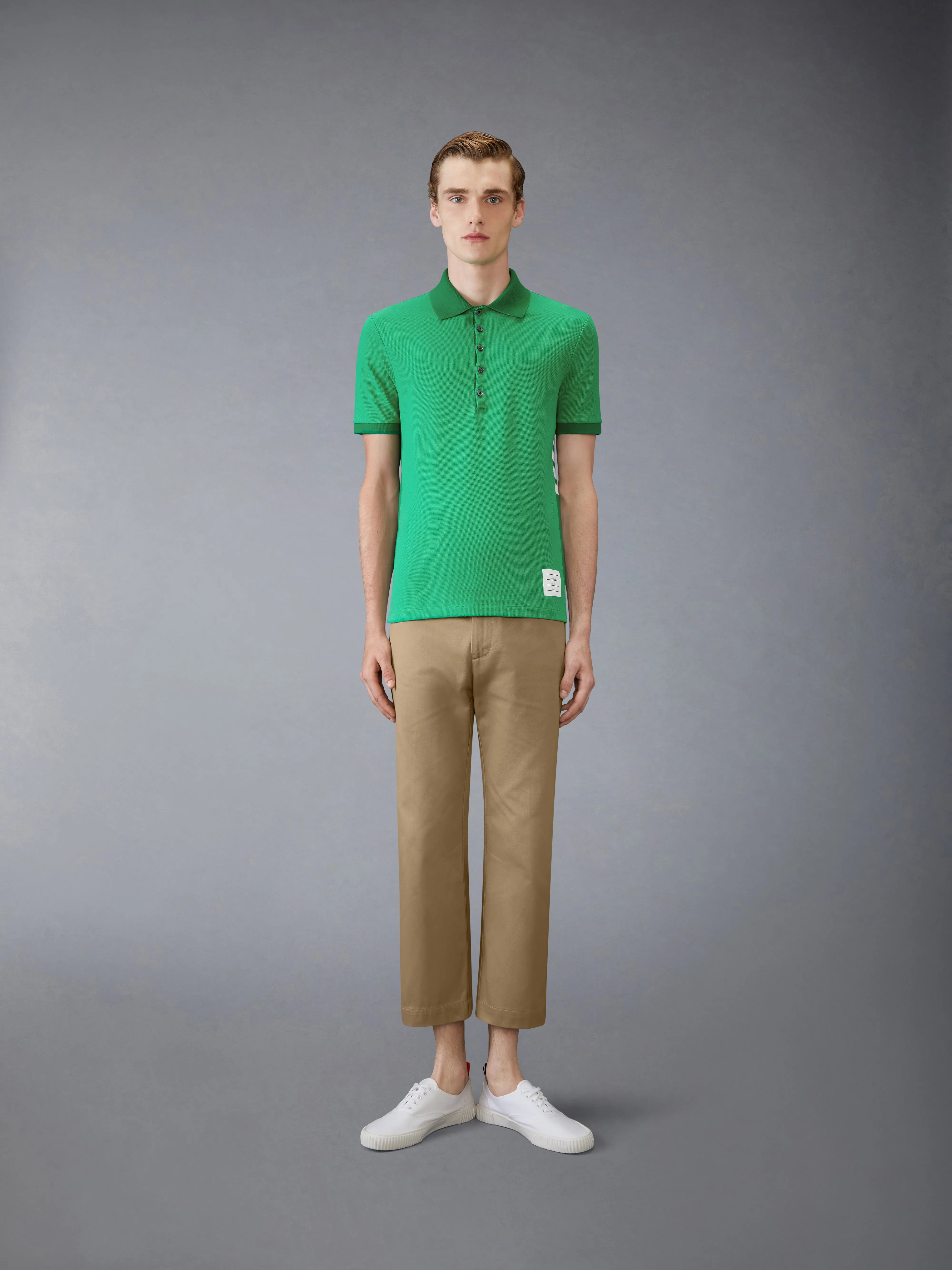 CLASSIC PIQUE 4-BAR SHORT SLEEVE POLO sold by Thom Browne product image thumbnail 3