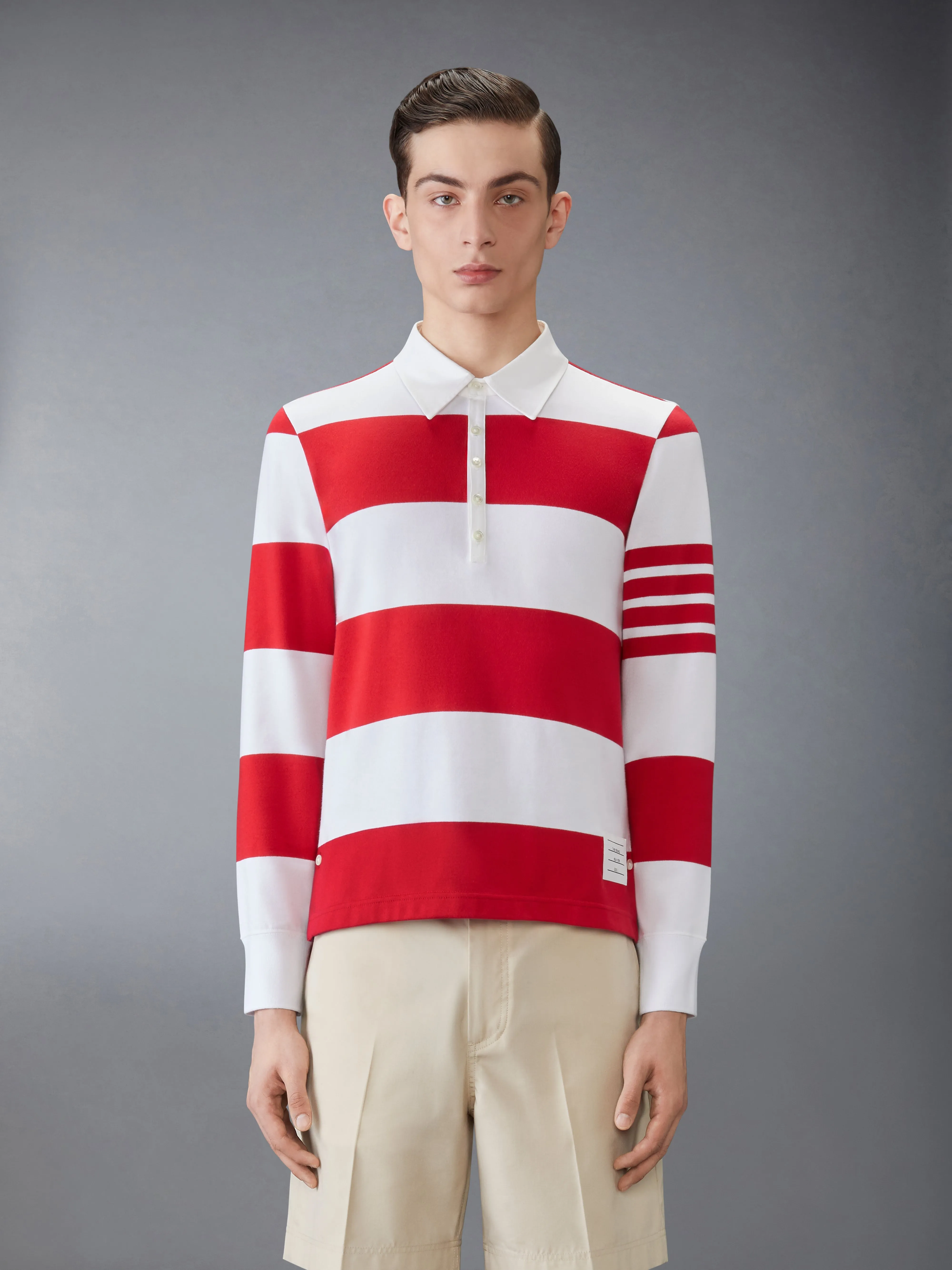 CLASSIC 4-BAR RUGBY POLO sold by Thom Browne