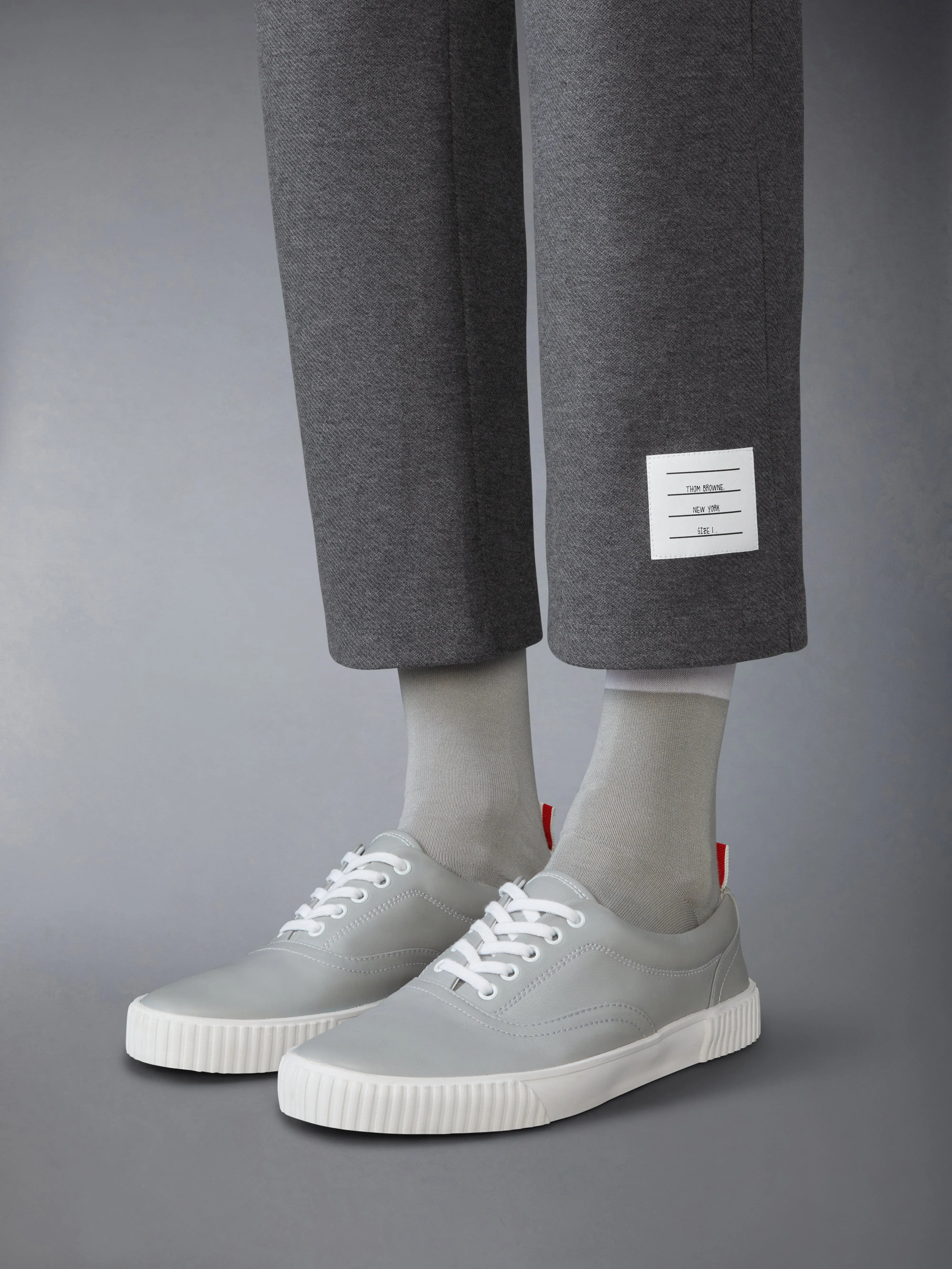 DOUBLE FACE TECH TWILL 4-BAR TROUSERS sold by Thom Browne product image thumbnail 4