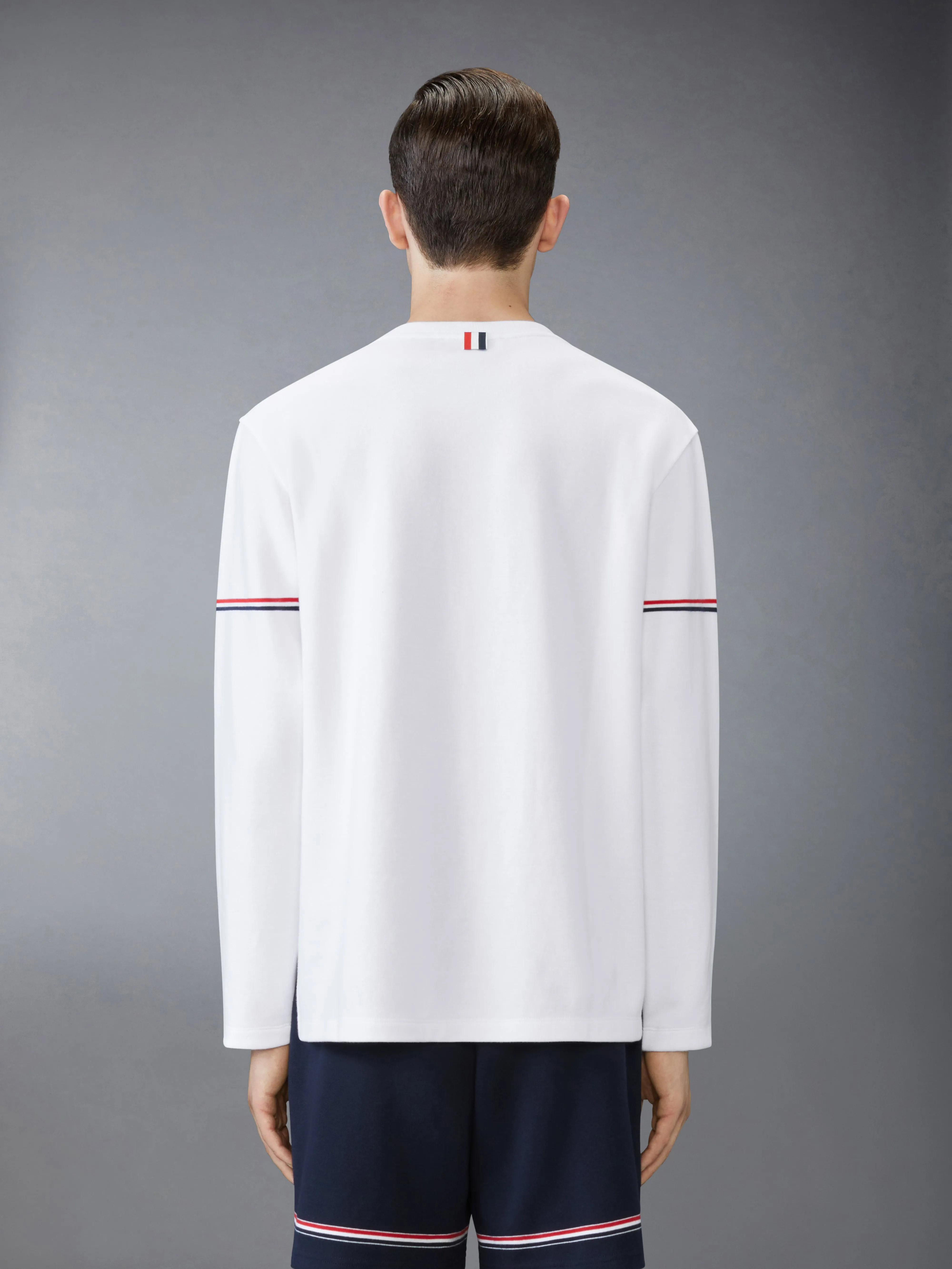 COTTON RUGBY LONG SLEEVE TEE sold by Thom Browne product image thumbnail 2