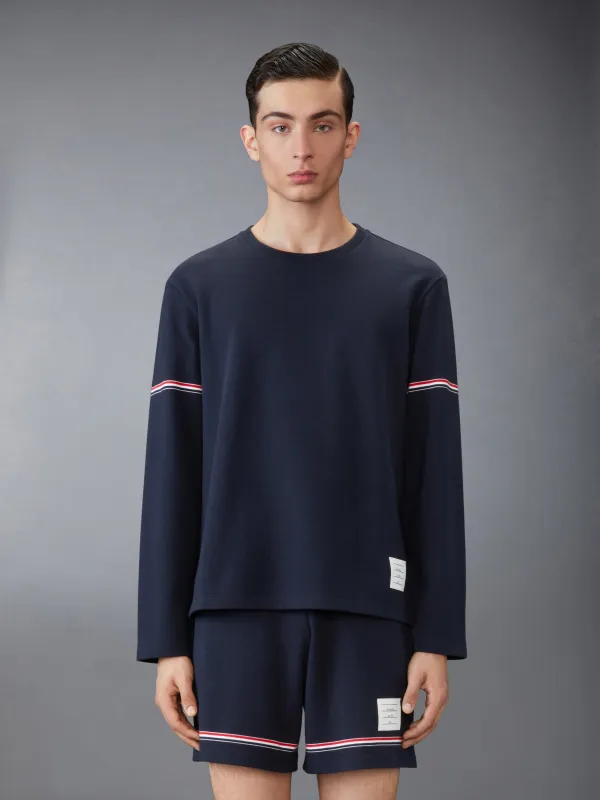 COTTON RUGBY LONG SLEEVE TEE sold by Thom Browne