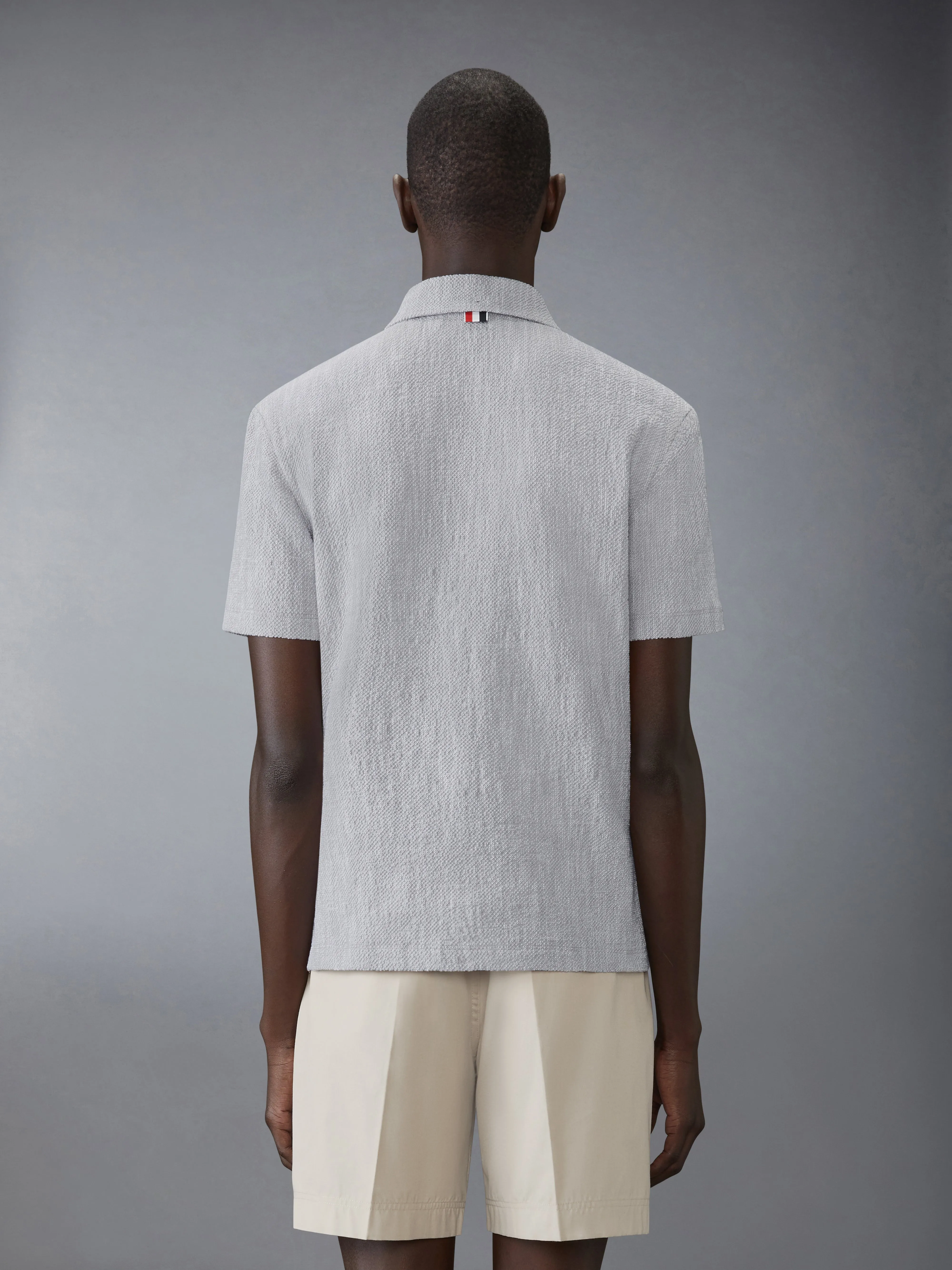 COTTON TWEED SHORT SLEEVE SHIRT sold by Thom Browne product image thumbnail 2