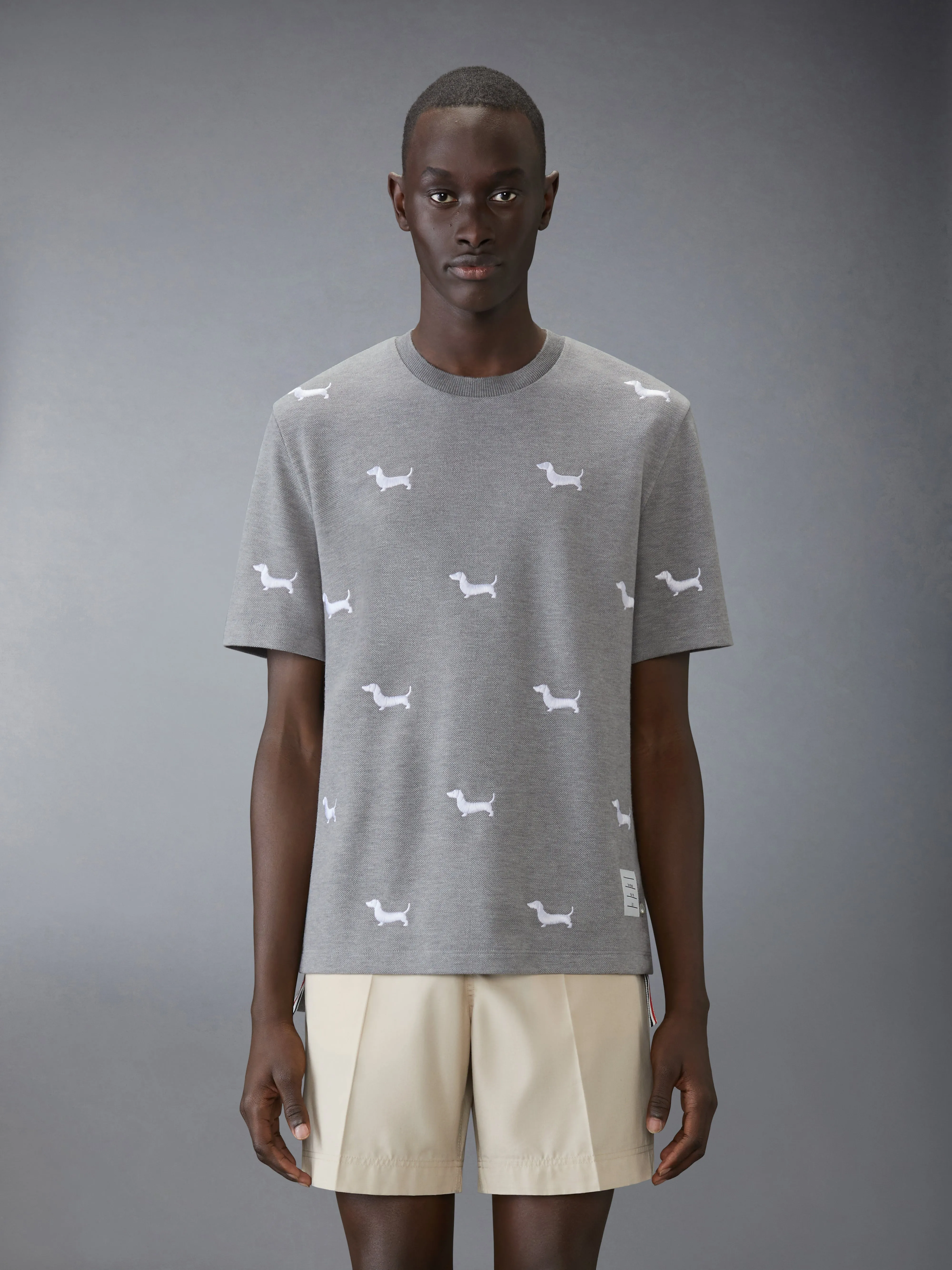 CLASSIC PIQUE HECTOR SHORT SLEEVE TEE sold by Thom Browne