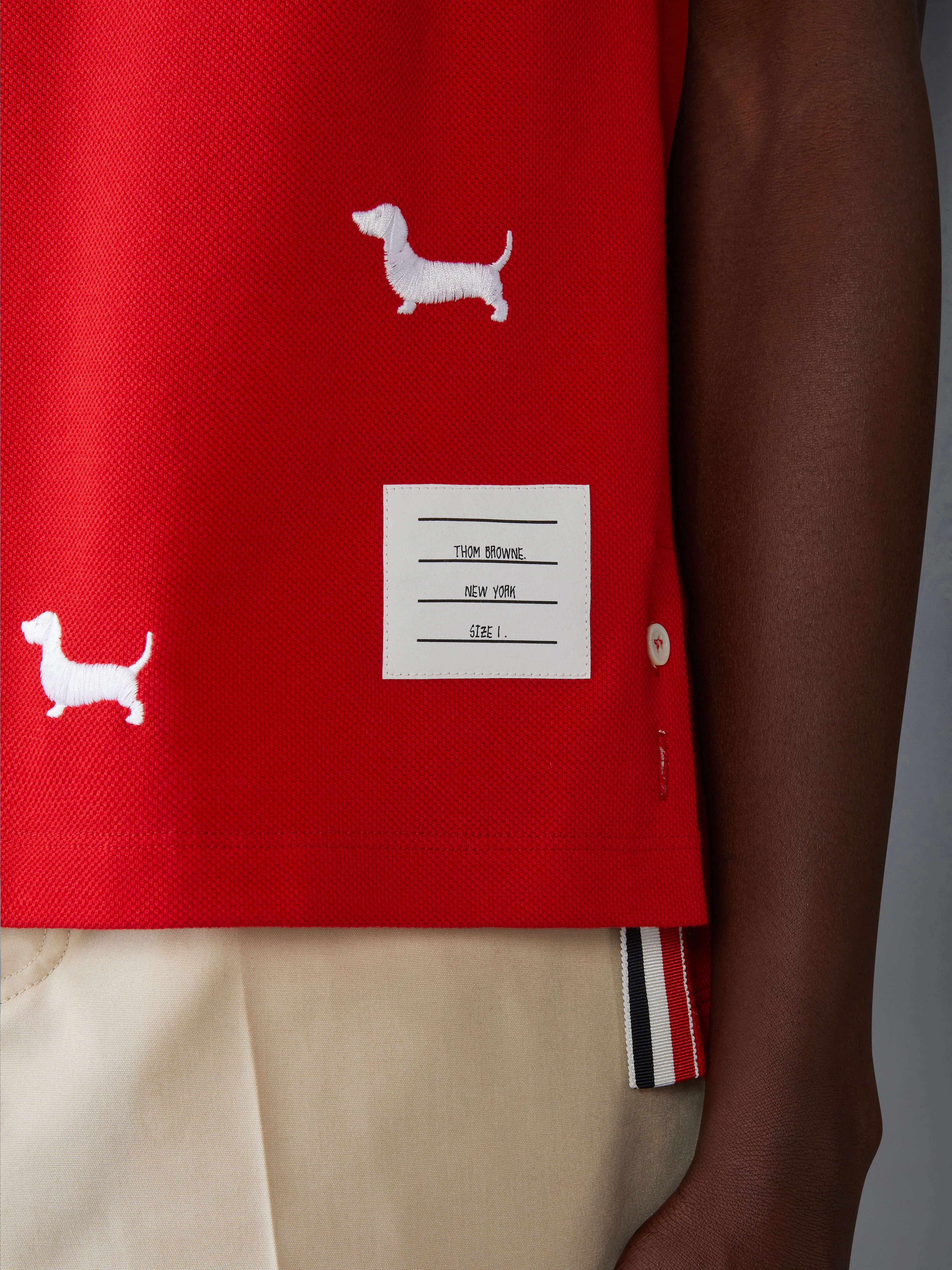 CLASSIC PIQUE HECTOR SHORT SLEEVE TEE sold by Thom Browne product image thumbnail 4