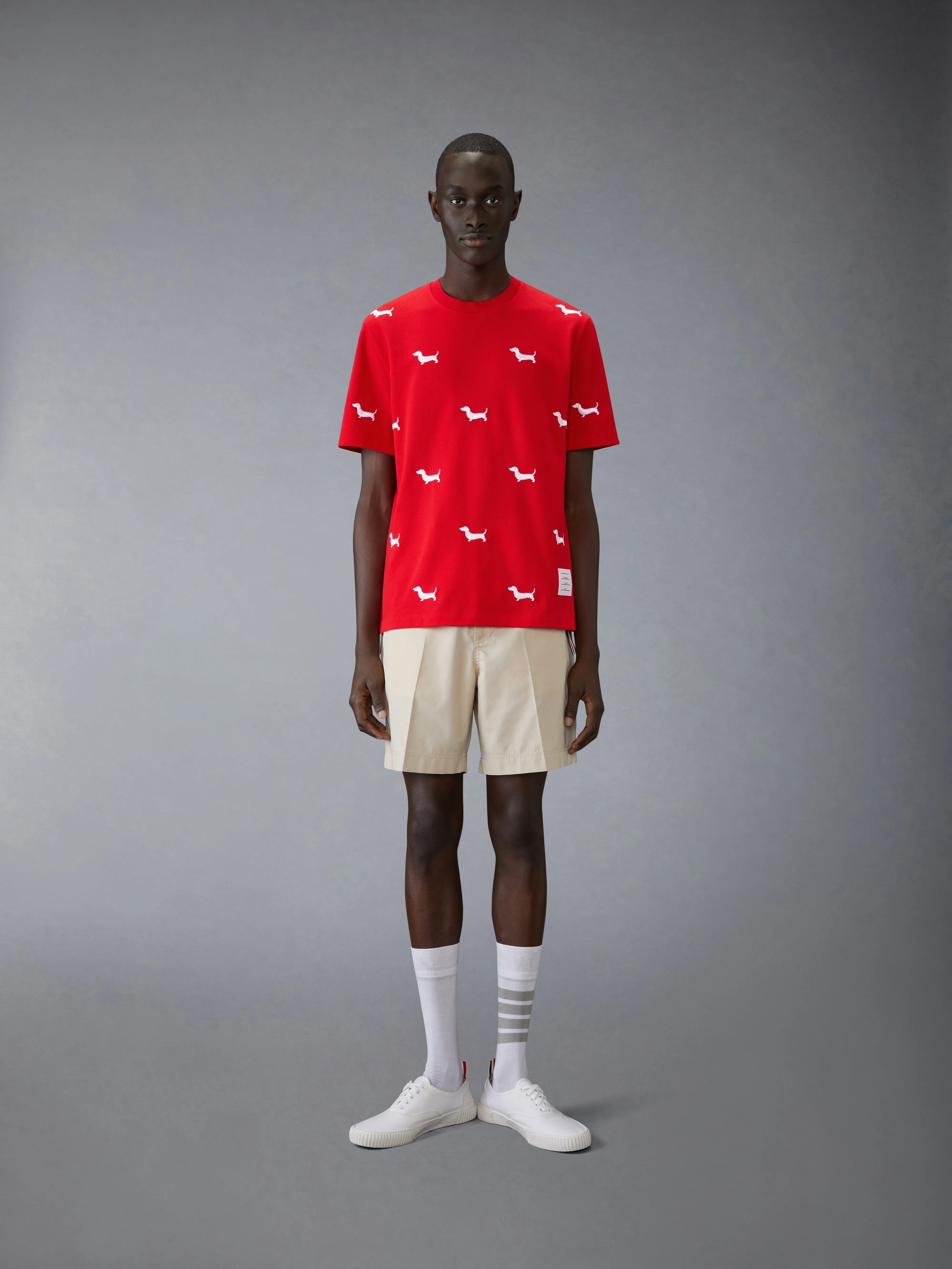 CLASSIC PIQUE HECTOR SHORT SLEEVE TEE sold by Thom Browne product image thumbnail 3