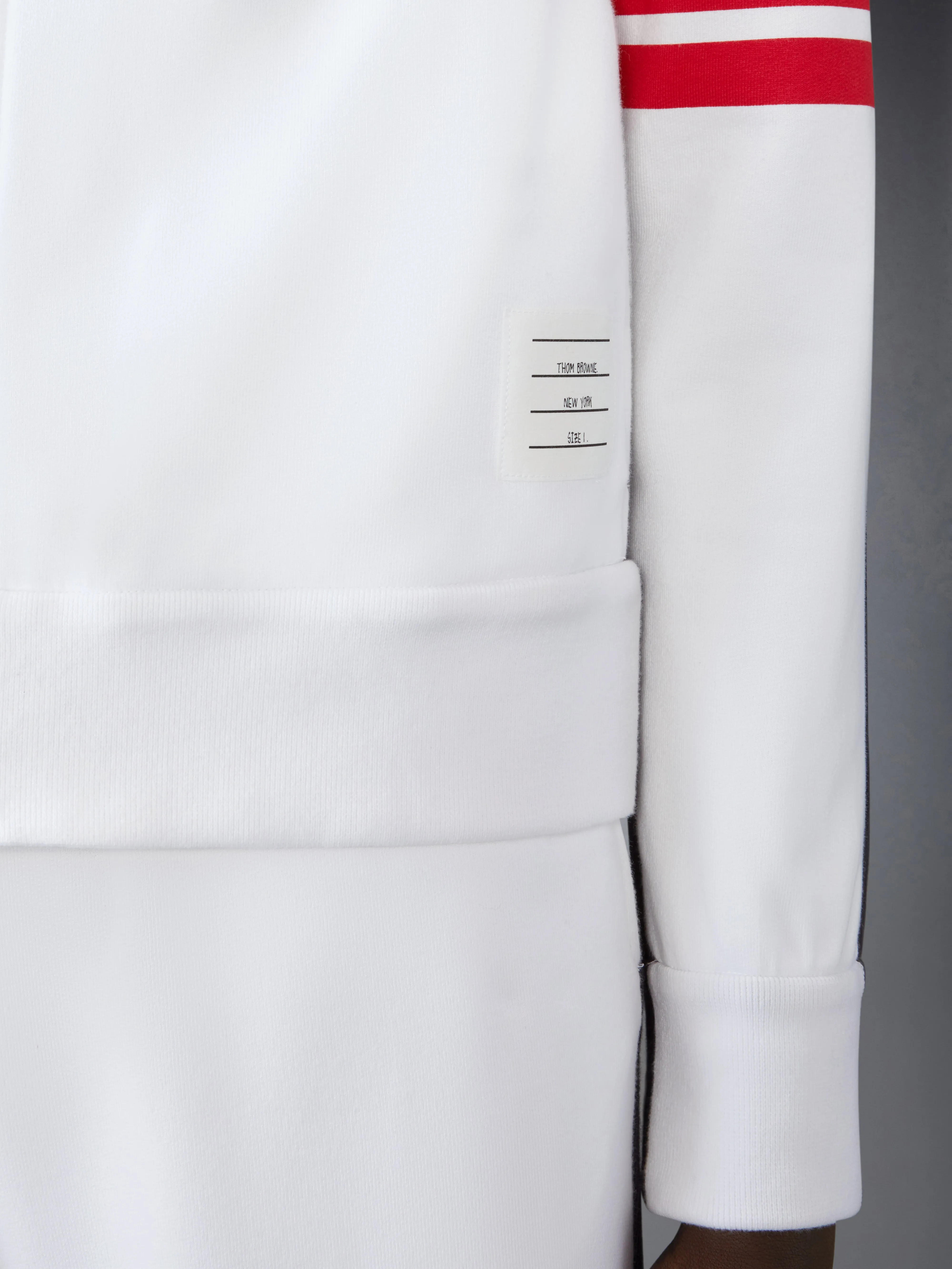 COTTON COLOR BLOCK BOMBER JACKET sold by Thom Browne product image thumbnail 4