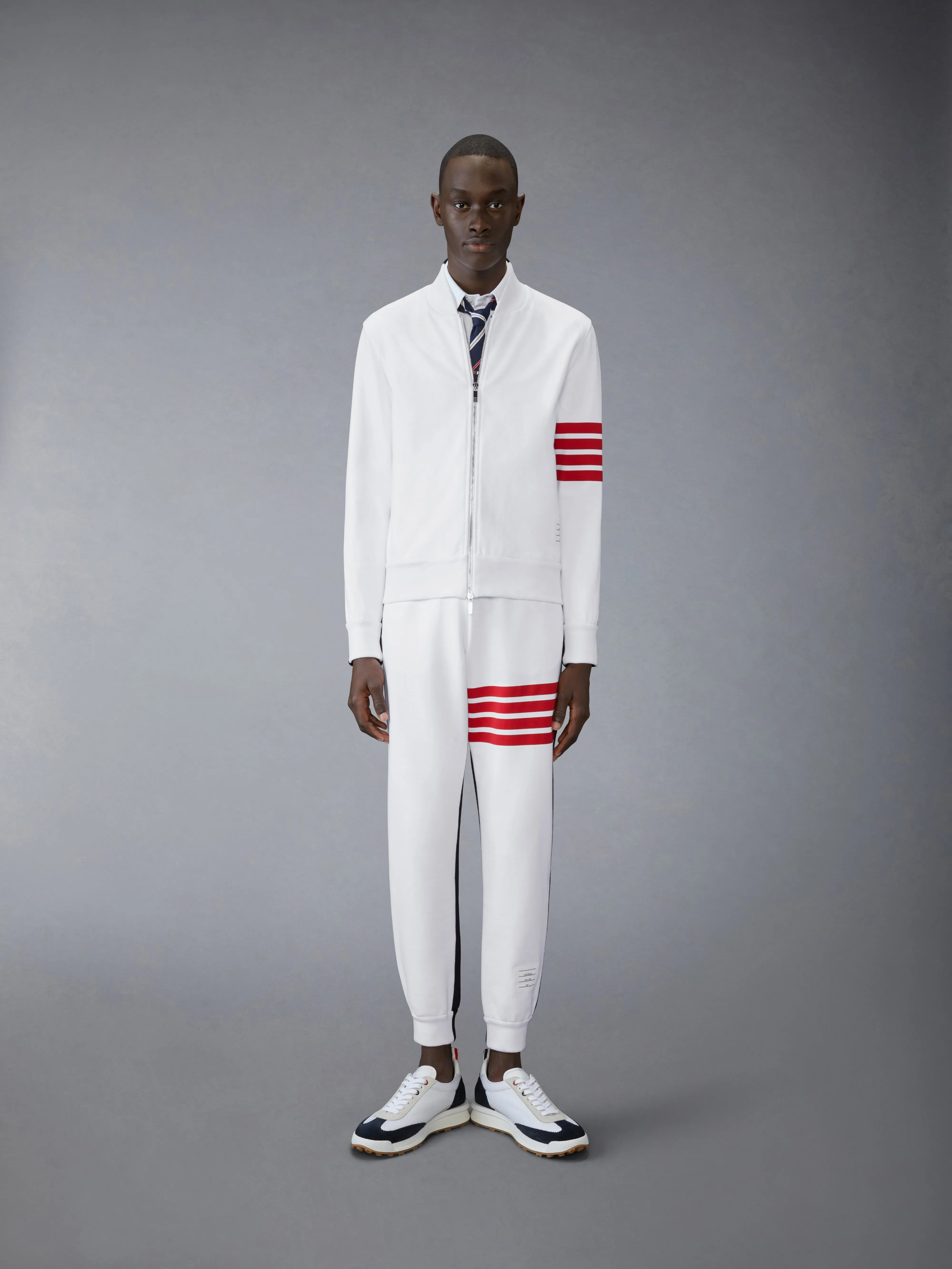 COTTON COLOR BLOCK BOMBER JACKET sold by Thom Browne product image thumbnail 3