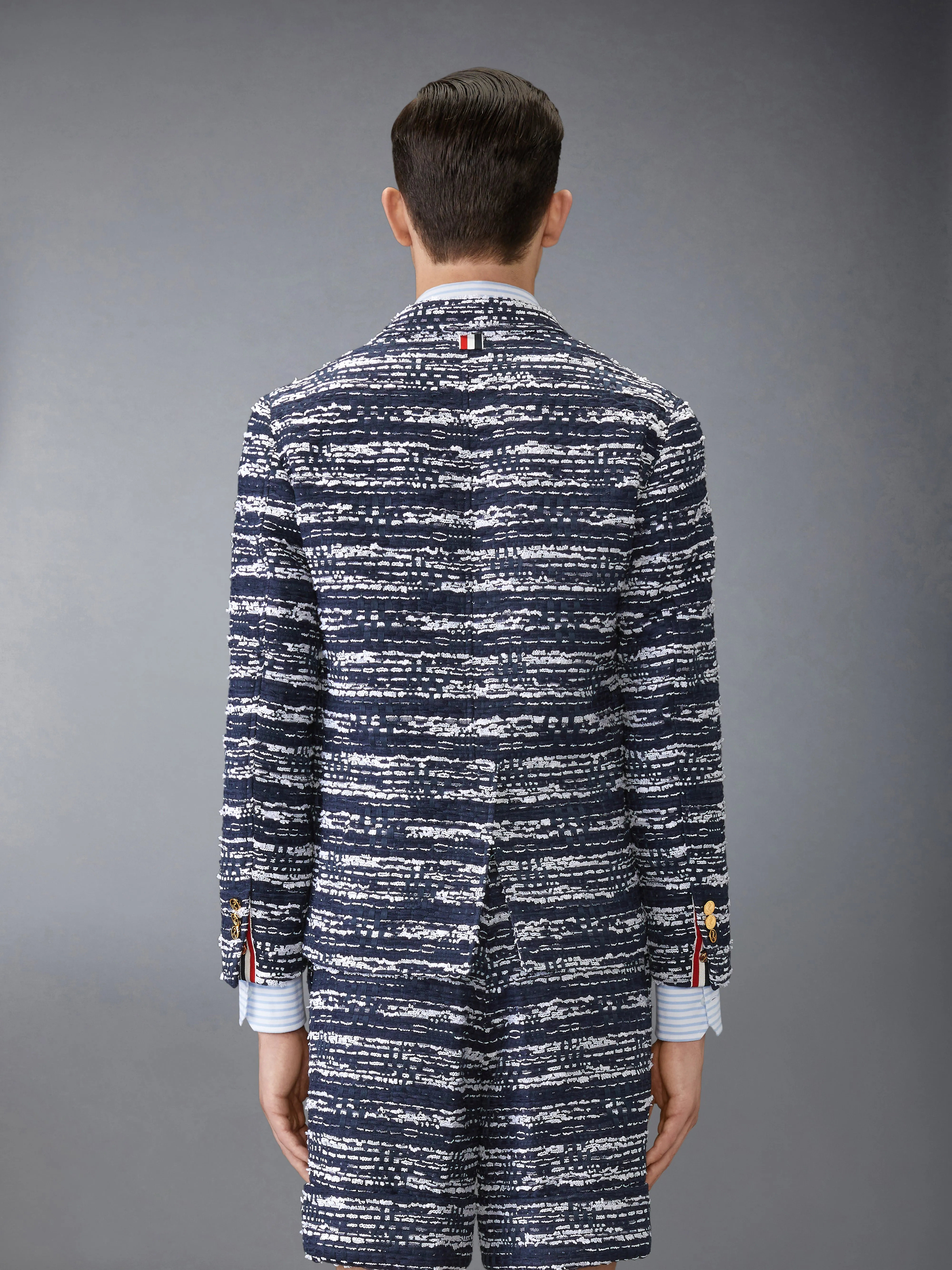 MELANGE TULLE YARN TWEED UNCONSTRUCTED SPORT COAT sold by Thom Browne product image thumbnail 2
