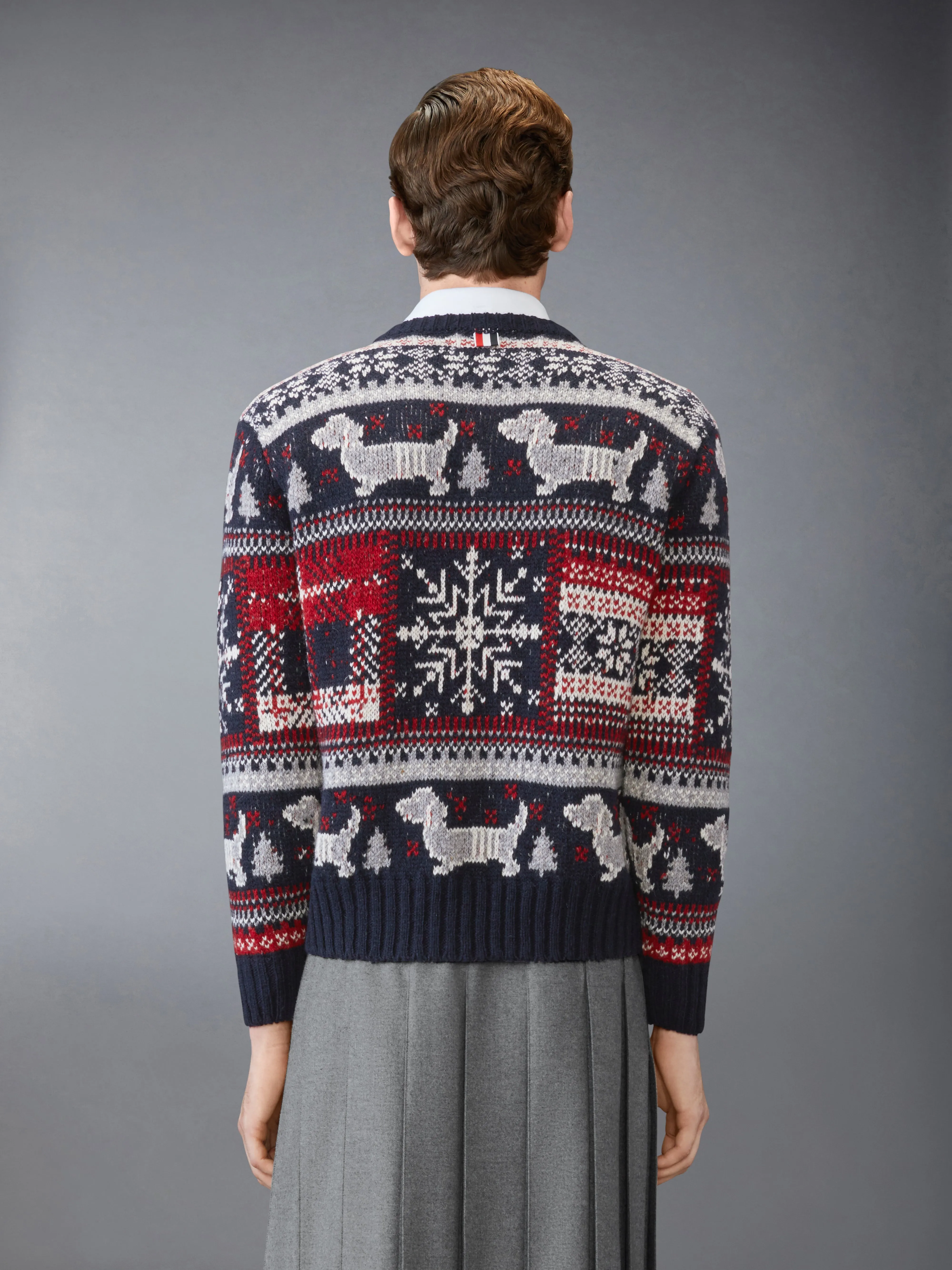 HOLIDAY HECTOR MOHAIR TWEED CREW NECK PULLOVER sold by Thom Browne product image thumbnail 2
