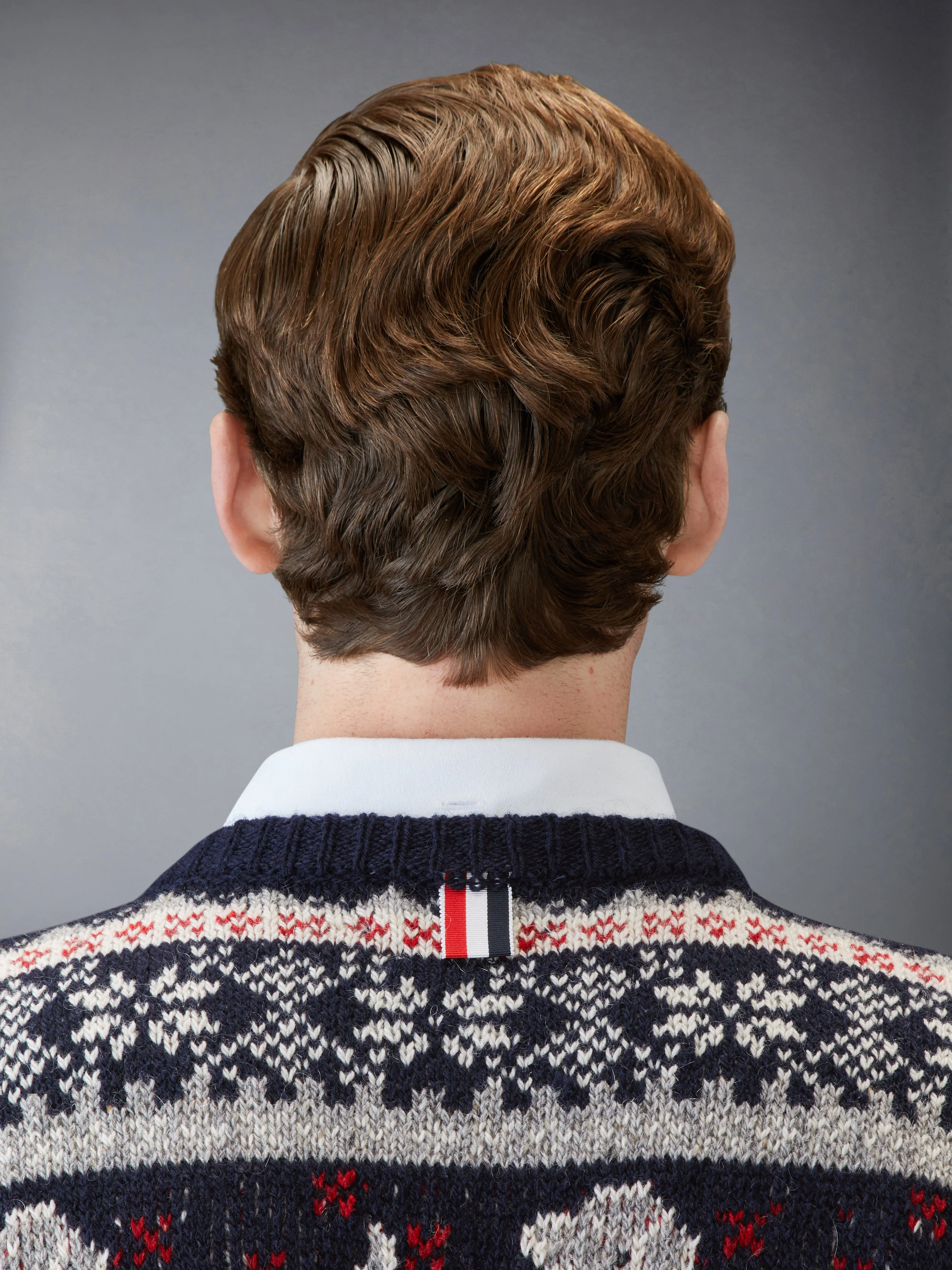 HOLIDAY HECTOR MOHAIR TWEED CREW NECK PULLOVER sold by Thom Browne product image thumbnail 4
