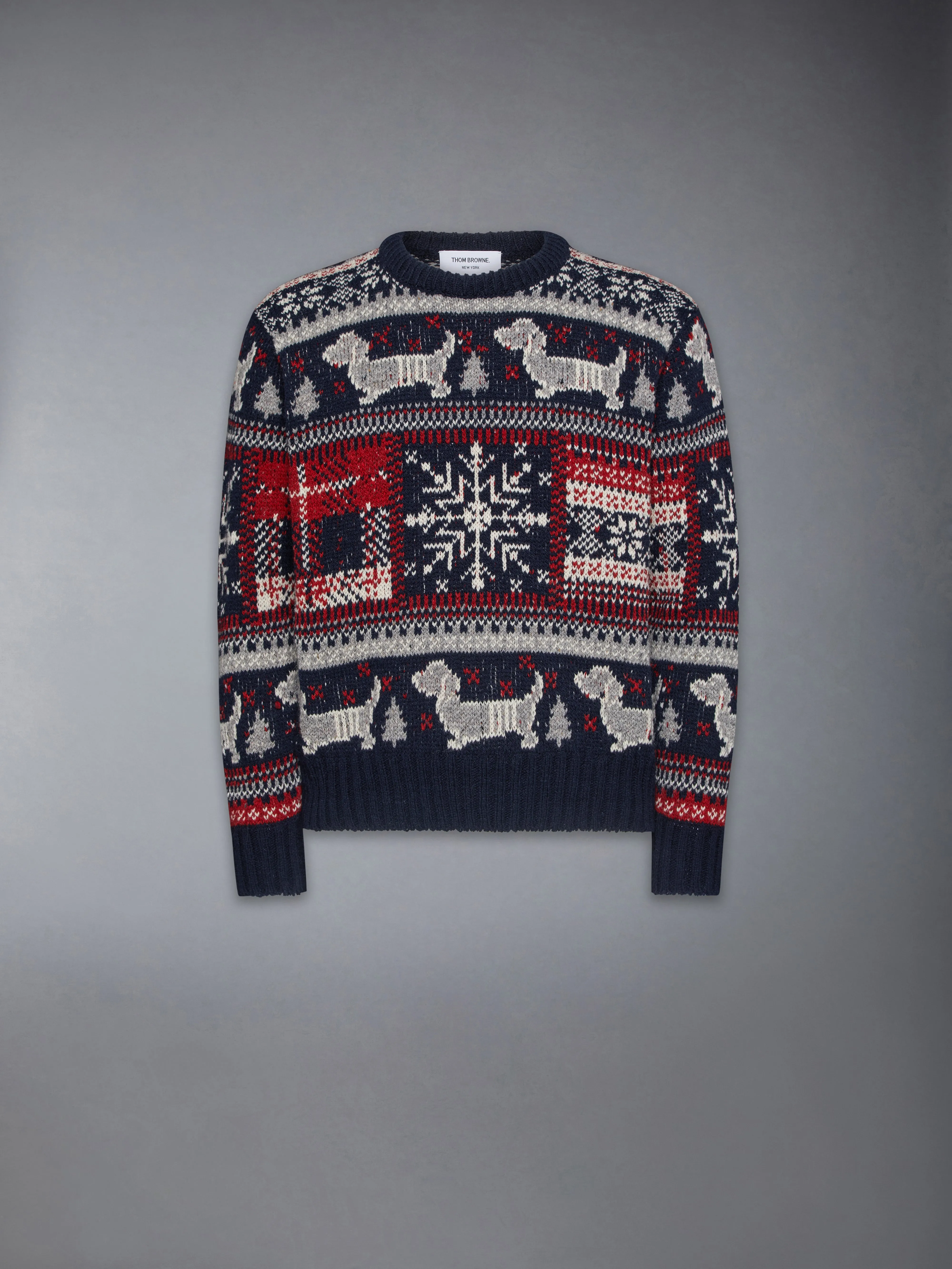 HOLIDAY HECTOR MOHAIR TWEED CREW NECK PULLOVER sold by Thom Browne product image thumbnail 5