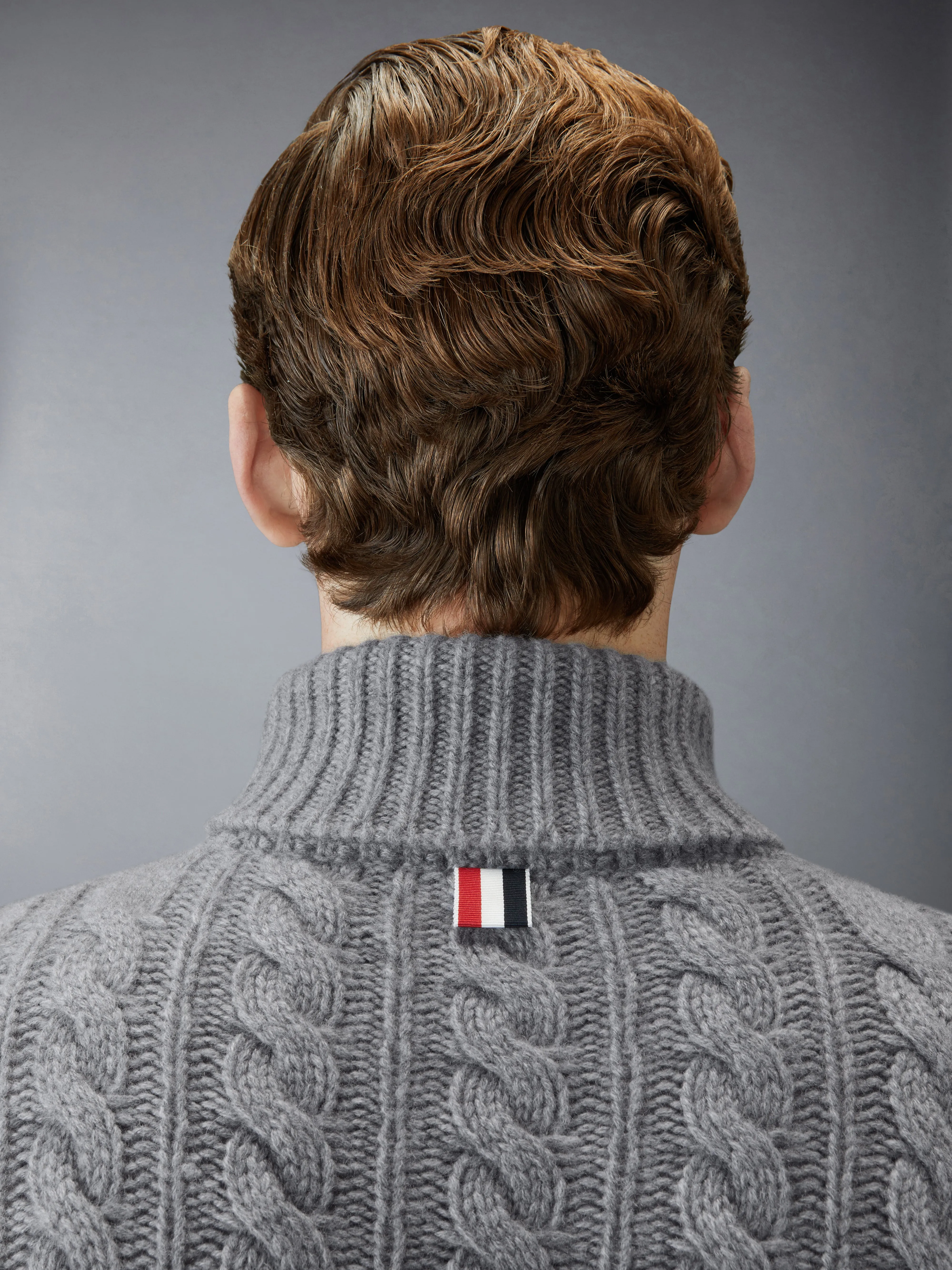 CLASSIC CASHMERE CABLE TURTLE NECK sold by Thom Browne product image thumbnail 5