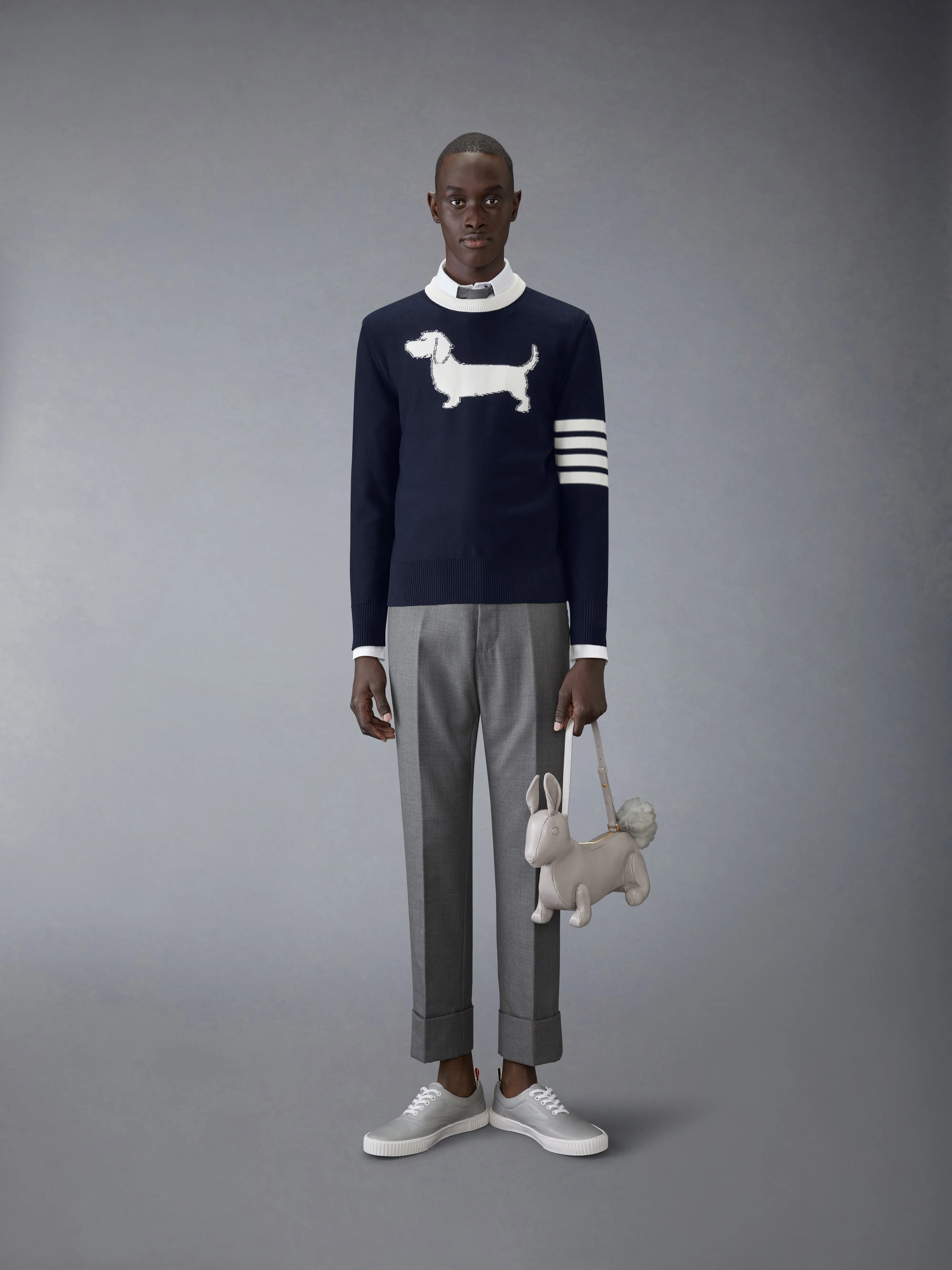 COTTON 4-BAR HECTOR PULLOVER sold by Thom Browne product image thumbnail 3