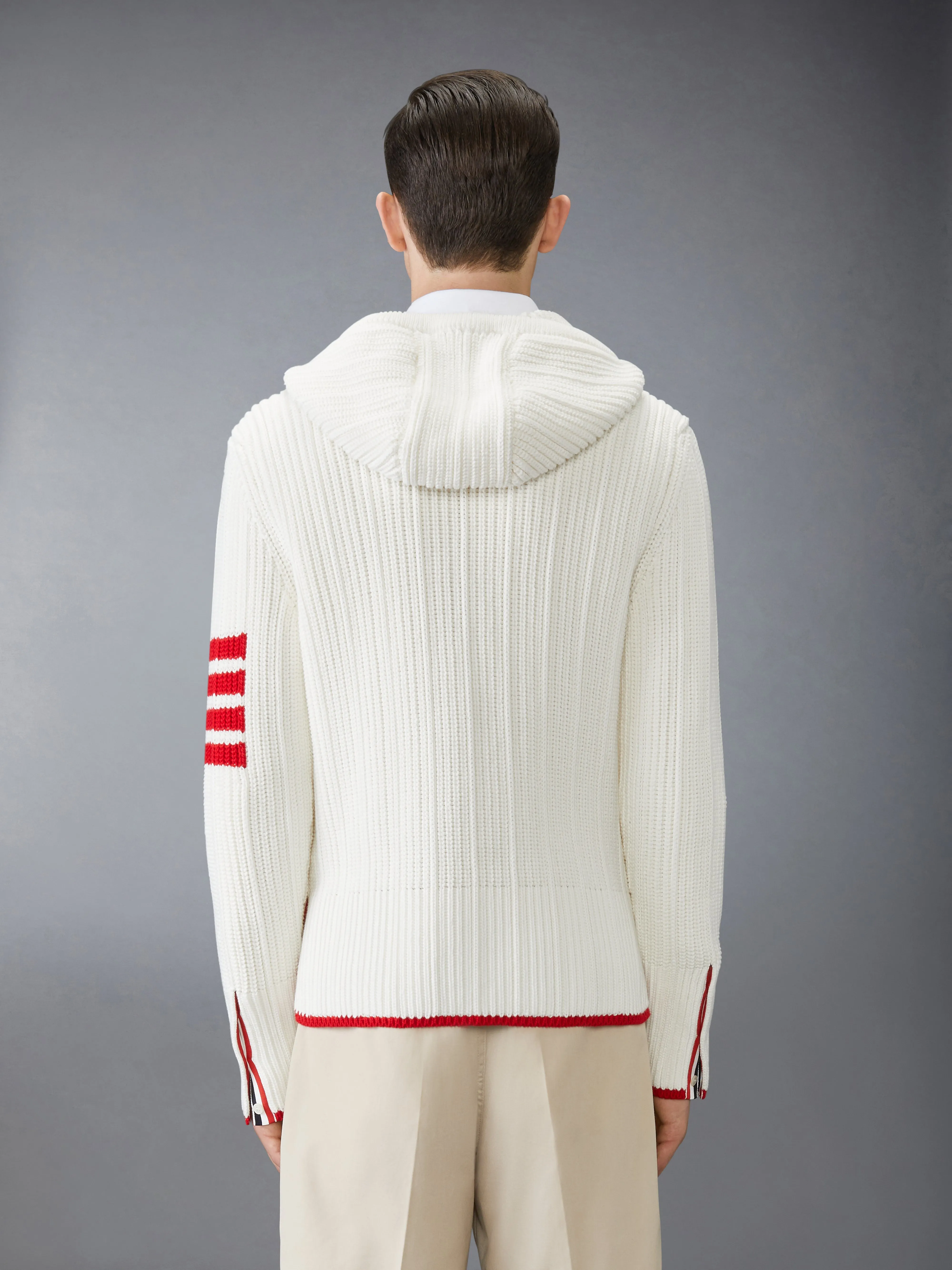 COTTON 4-BAR HOODIE sold by Thom Browne product image thumbnail 2