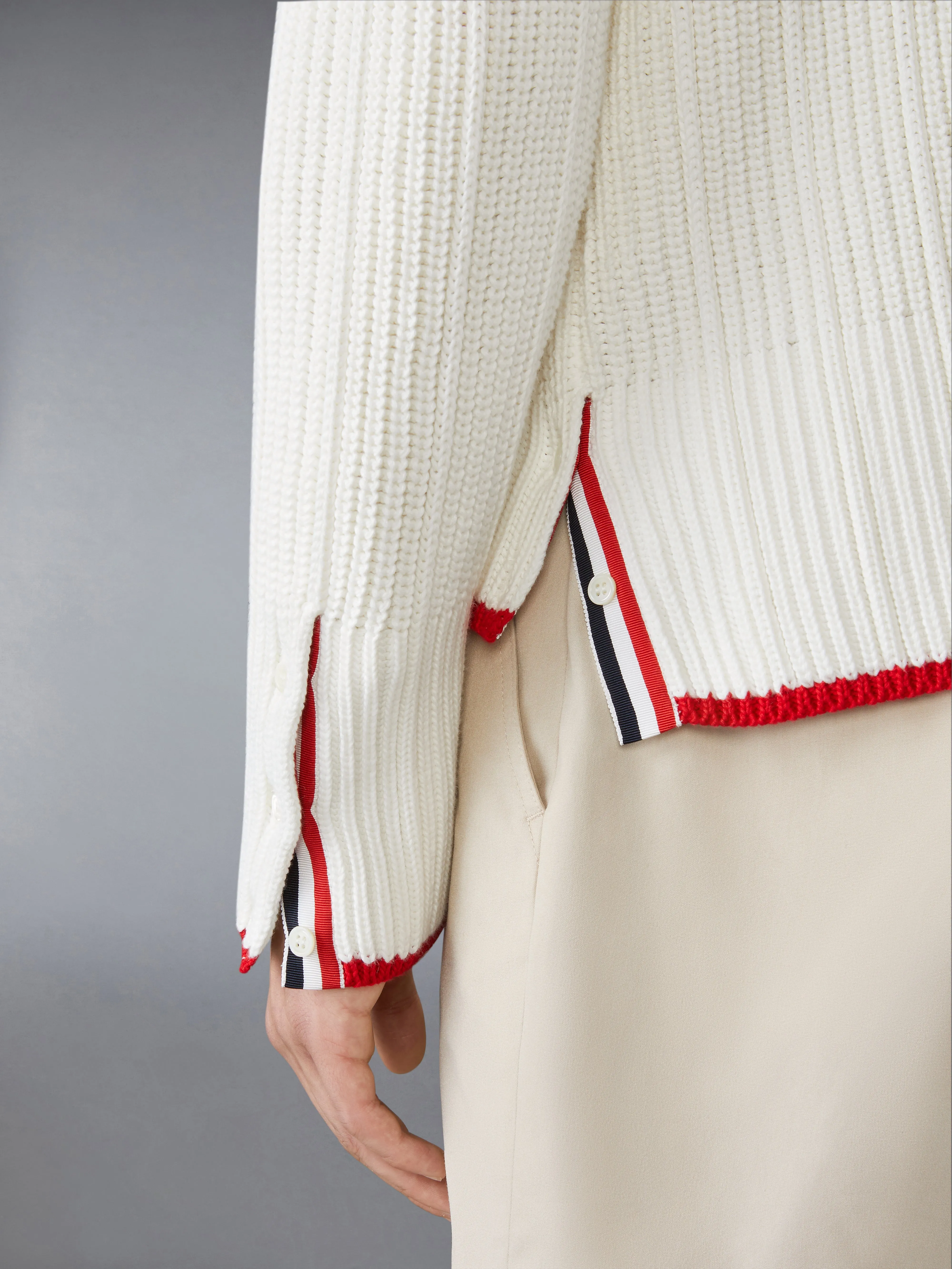 COTTON 4-BAR HOODIE sold by Thom Browne product image thumbnail 5