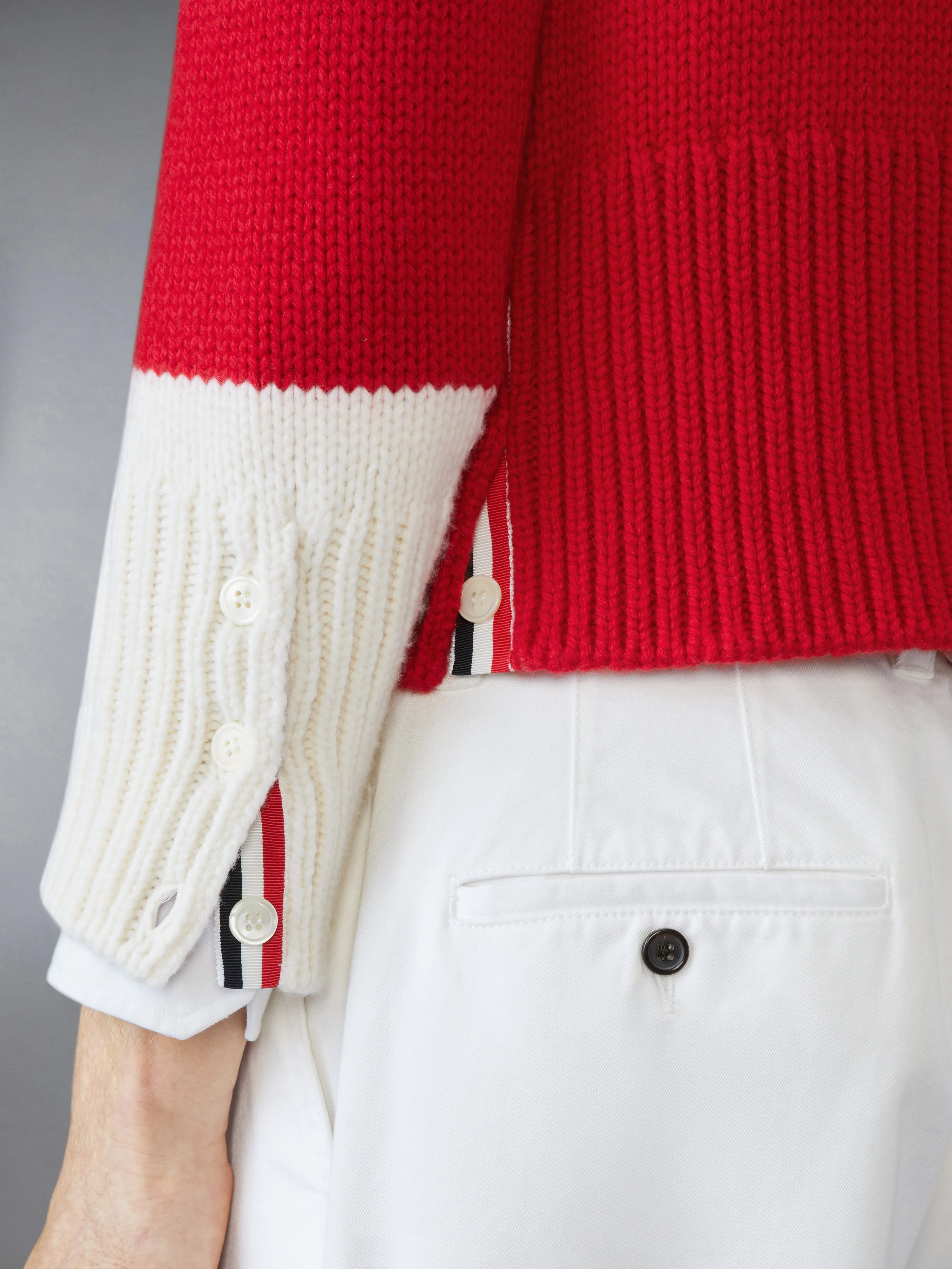 MERINO WOOL 4-BAR PULLOVER sold by Thom Browne product image thumbnail 4