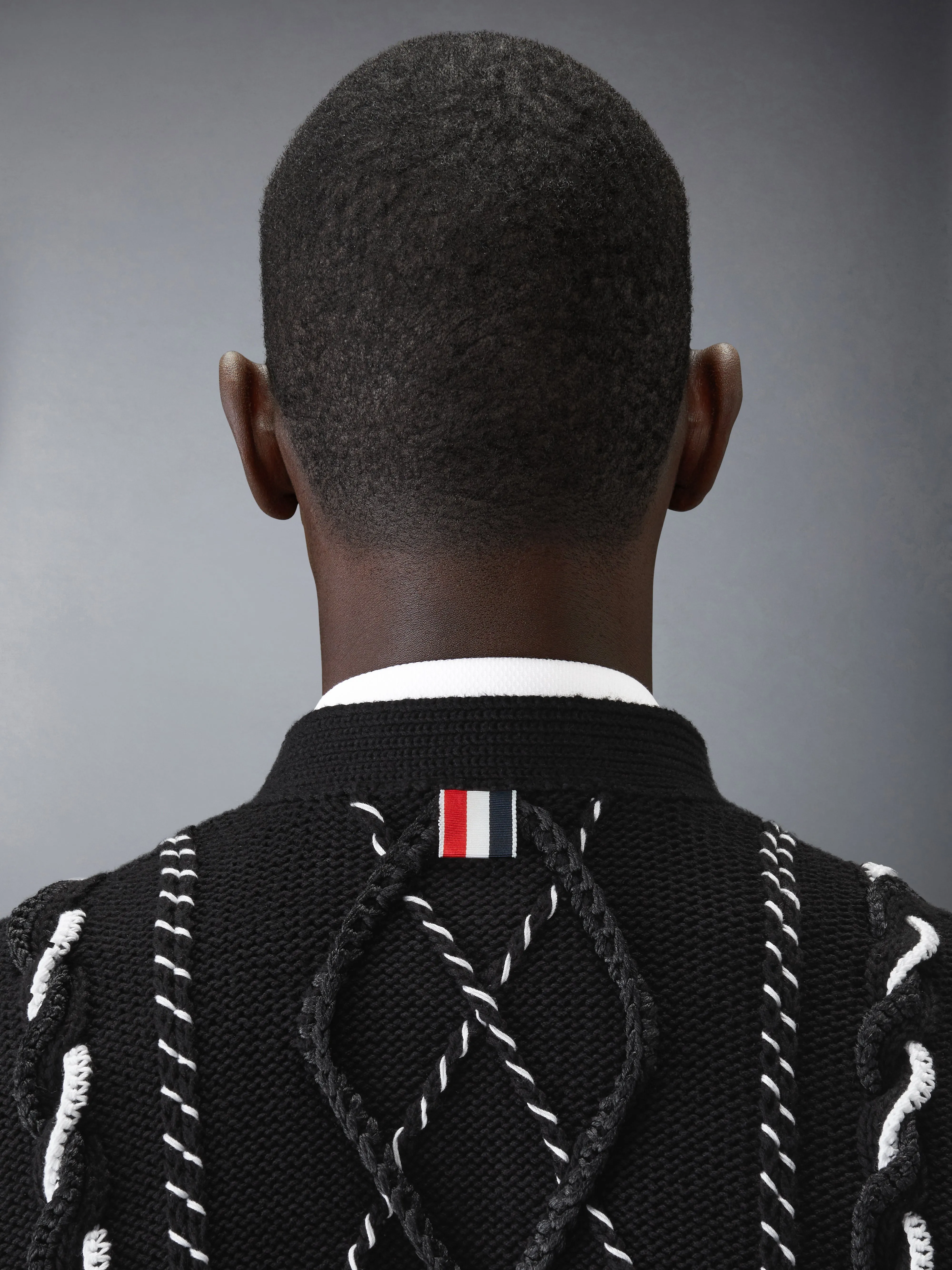 CLASSIC HAND CROCHET CABLE V NECK CARDIGAN sold by Thom Browne product image thumbnail 5