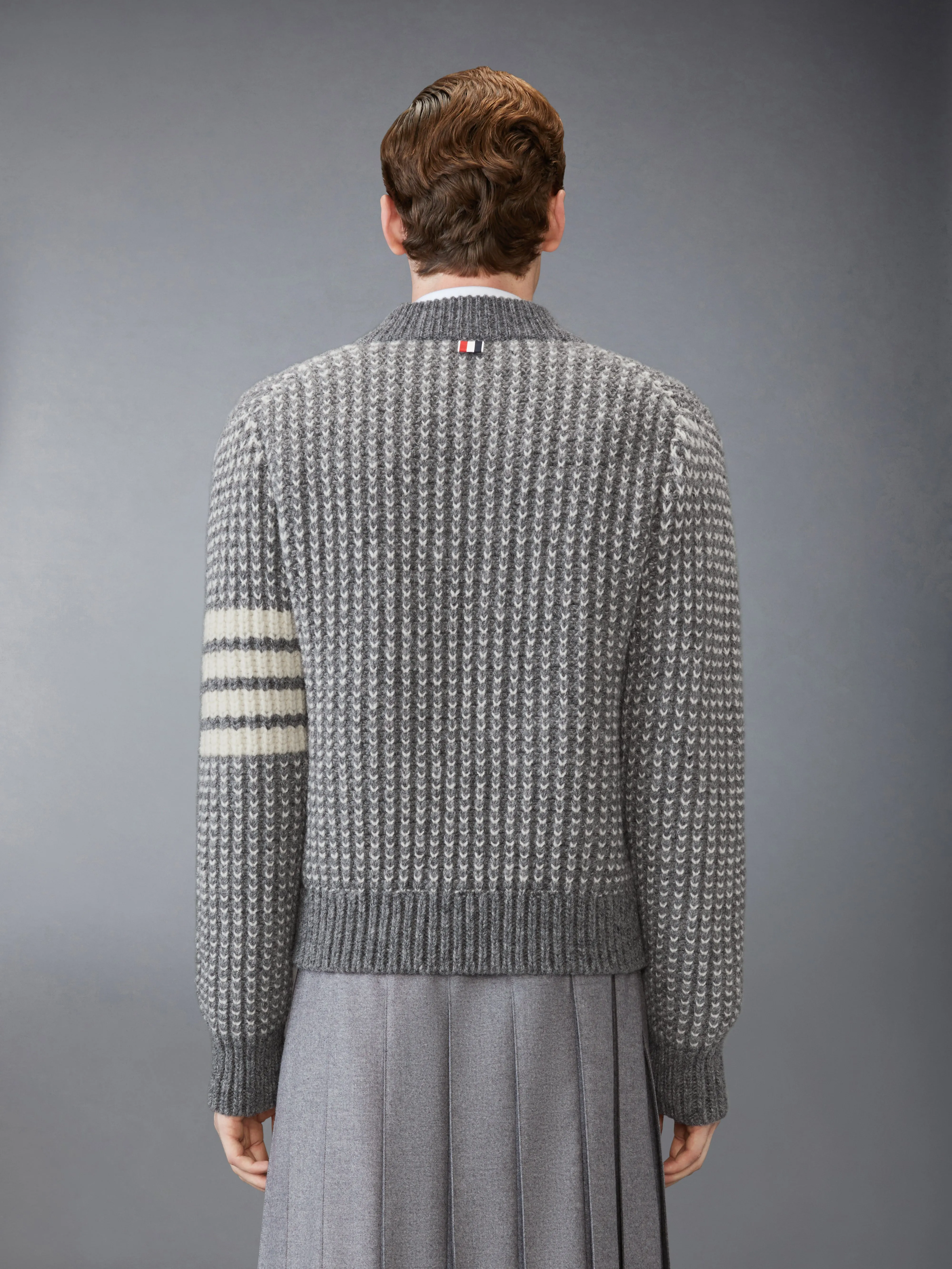 IRISH WOOL 4-BAR BOMBER JACKET sold by Thom Browne product image thumbnail 2