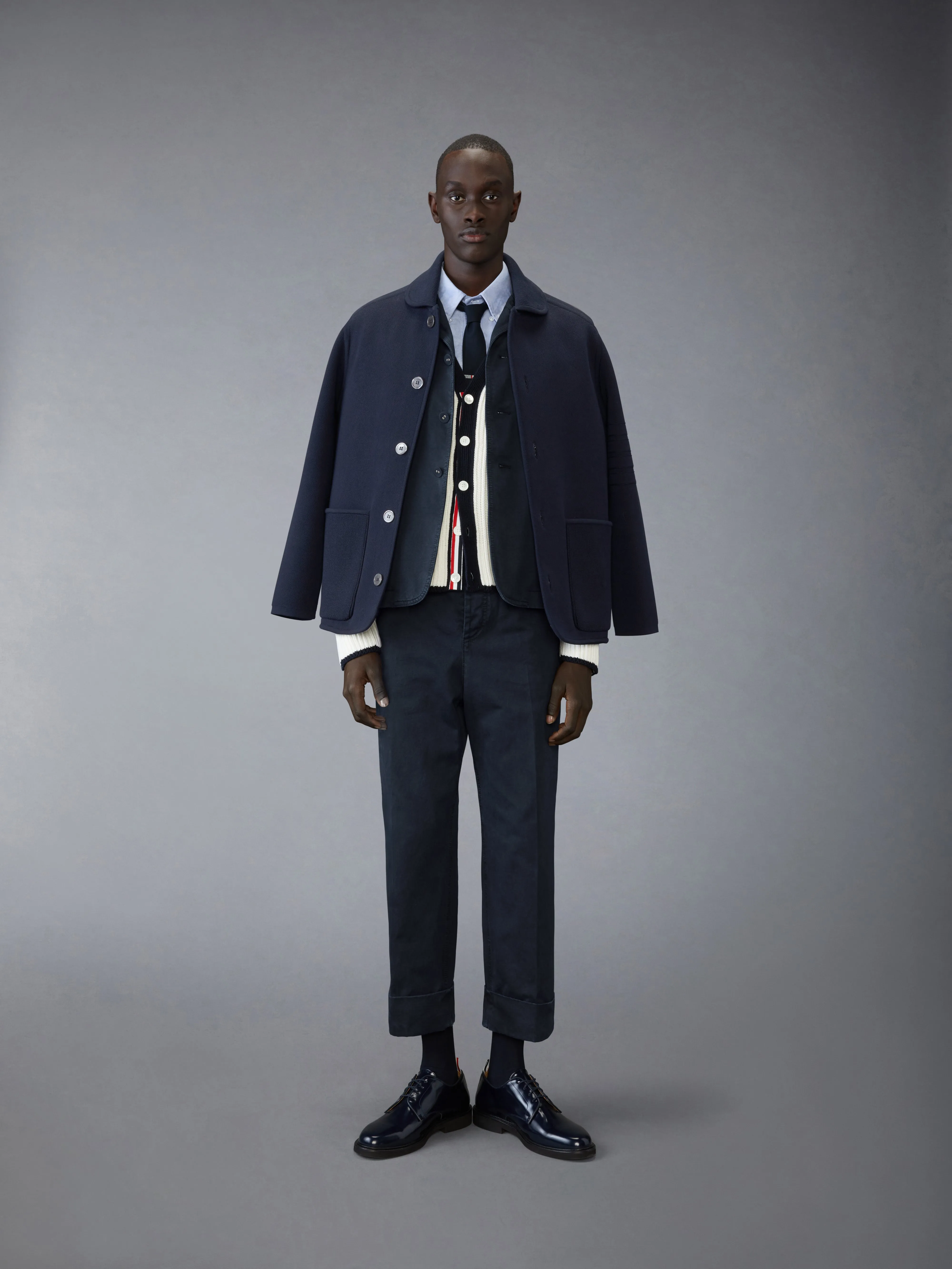 4-BAR POLO COAT sold by Thom Browne product image thumbnail 3