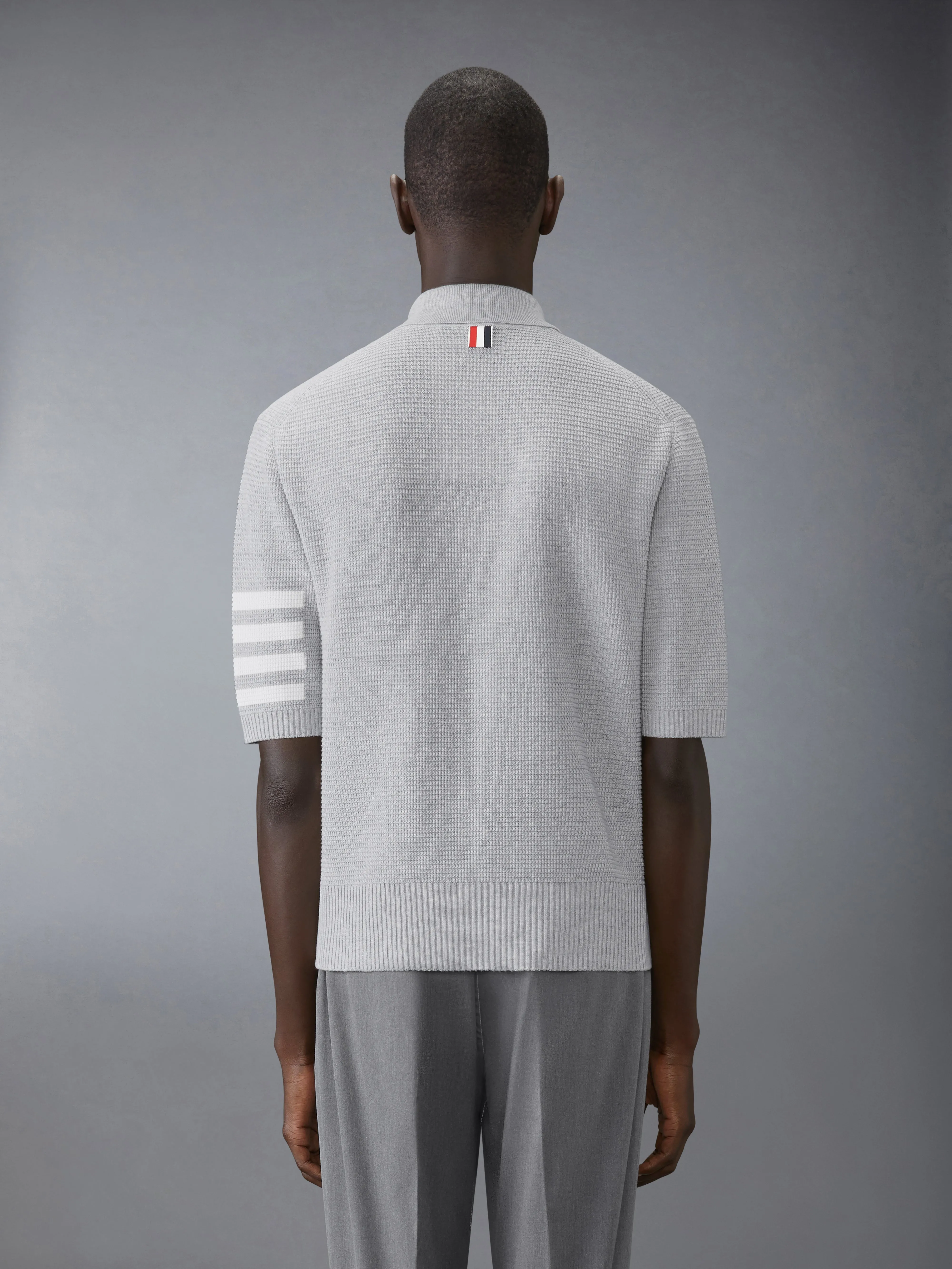 LINEN COTTON 4-BAR RELAXED FIT POLO sold by Thom Browne product image thumbnail 2