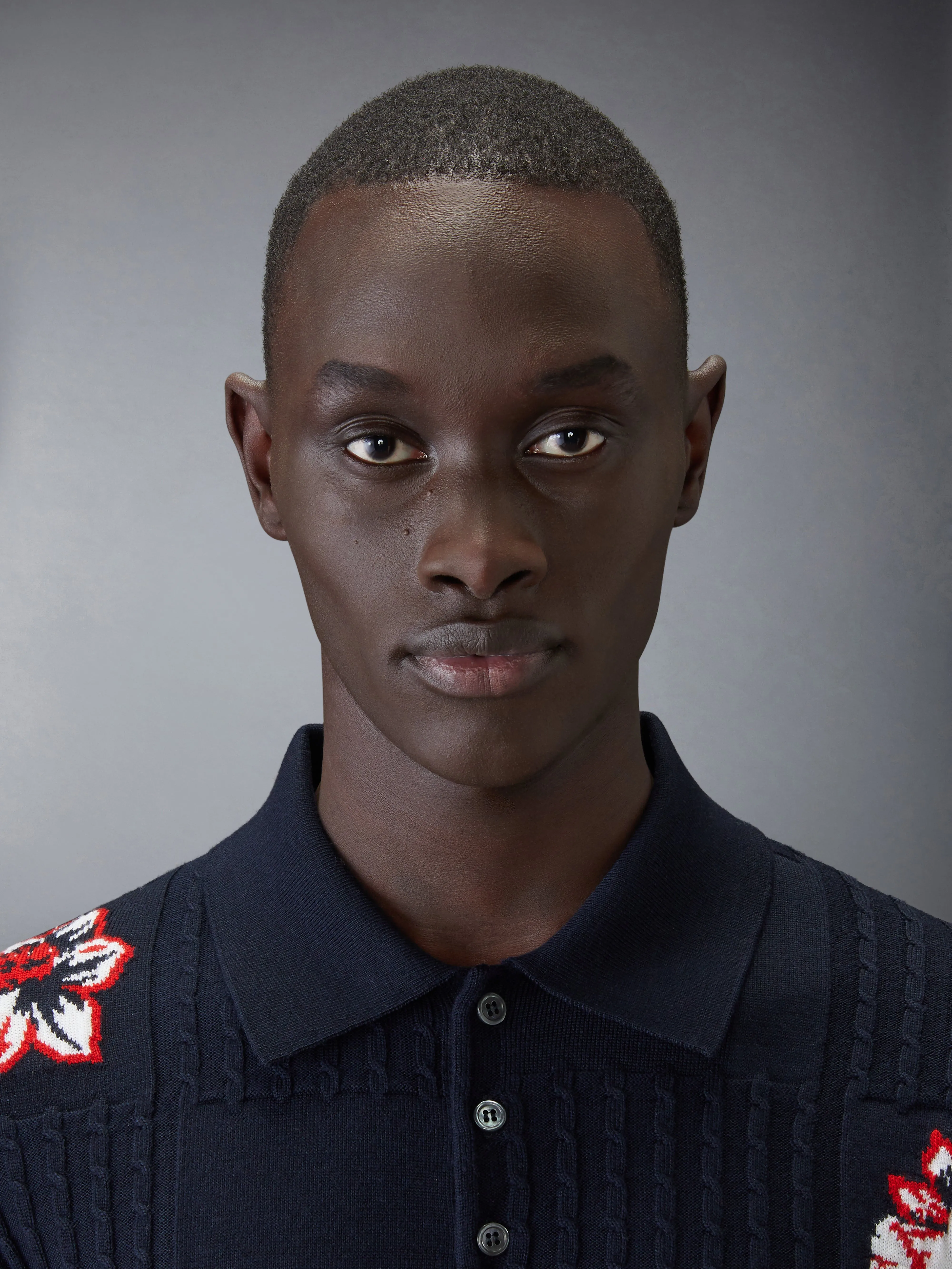 CLASSIC MERINO WOOL FLORAL HECTOR POLO sold by Thom Browne product image thumbnail 4