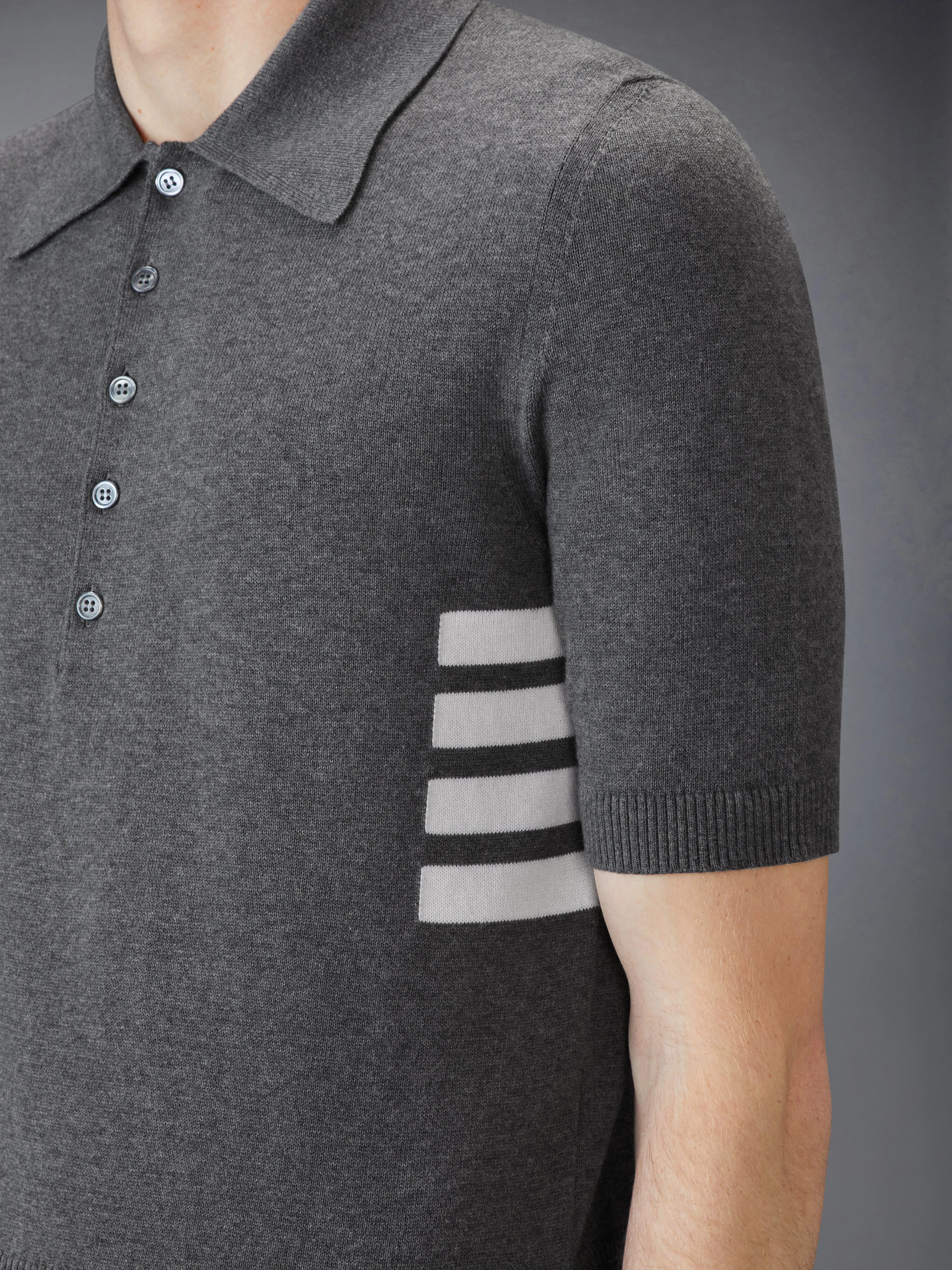 COTTON 4-BAR RELAXED FIT POLO sold by Thom Browne product image thumbnail 5