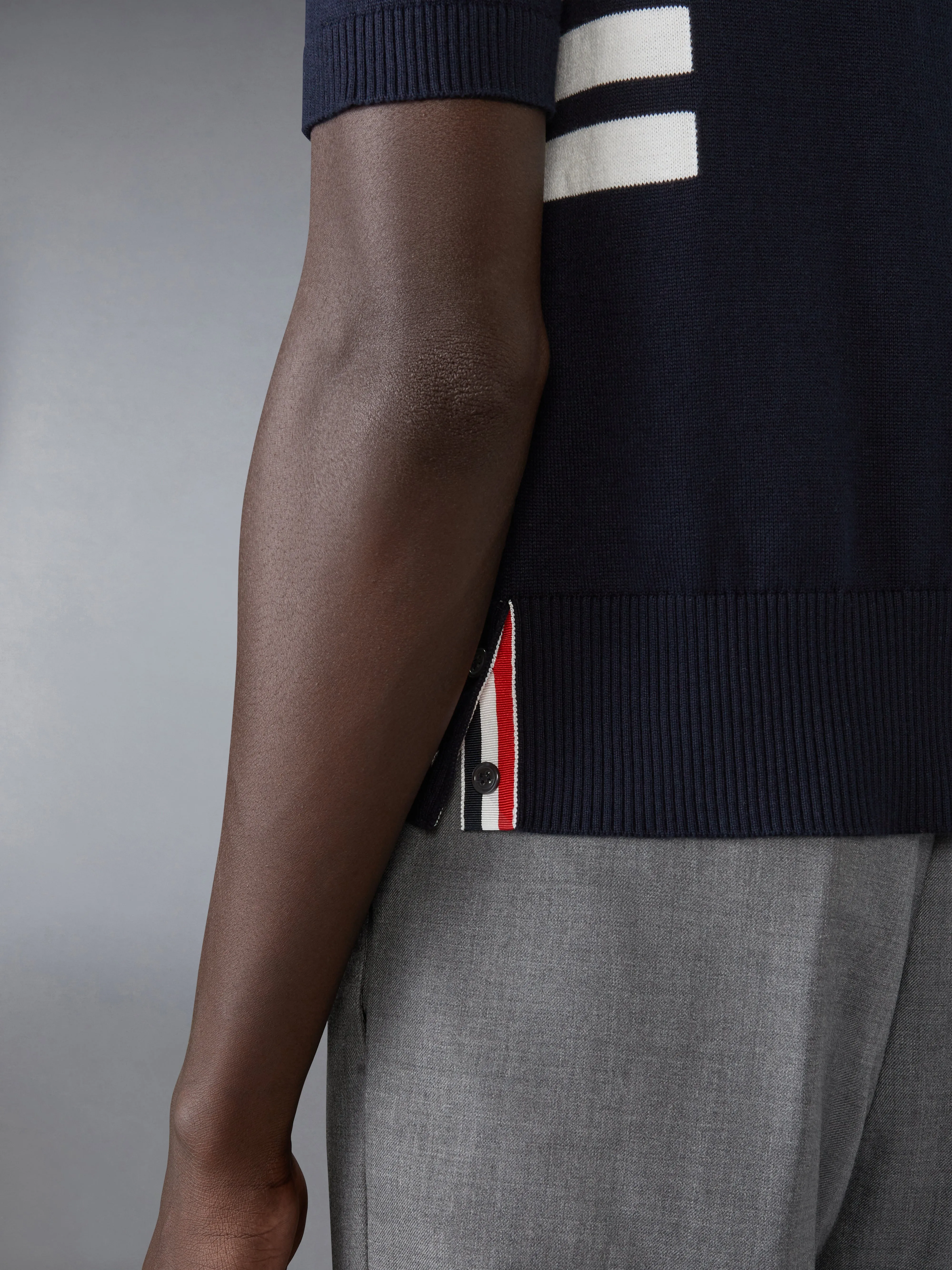COTTON 4-BAR RELAXED FIT POLO sold by Thom Browne product image thumbnail 5