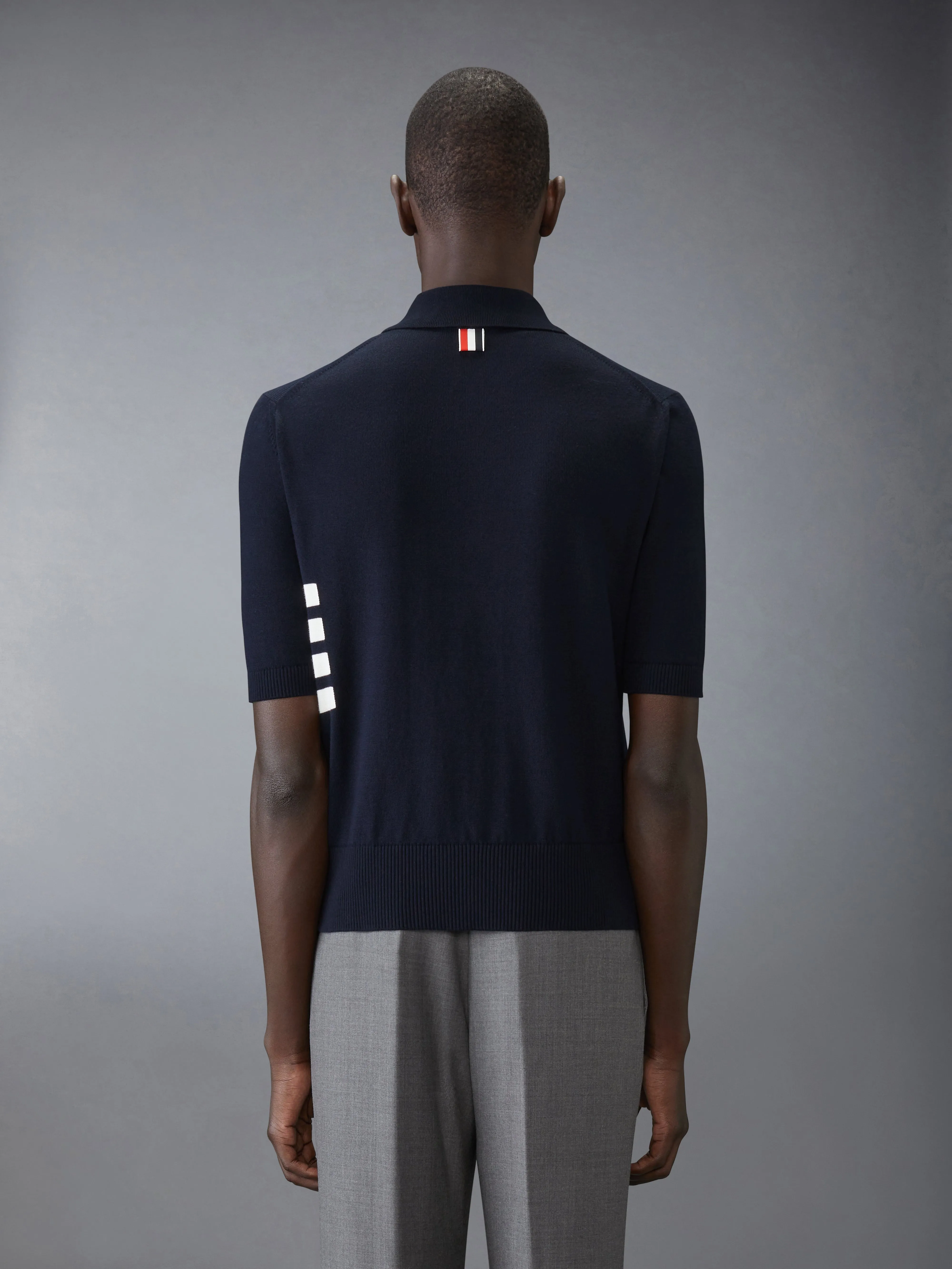 COTTON 4-BAR RELAXED FIT POLO sold by Thom Browne product image thumbnail 2