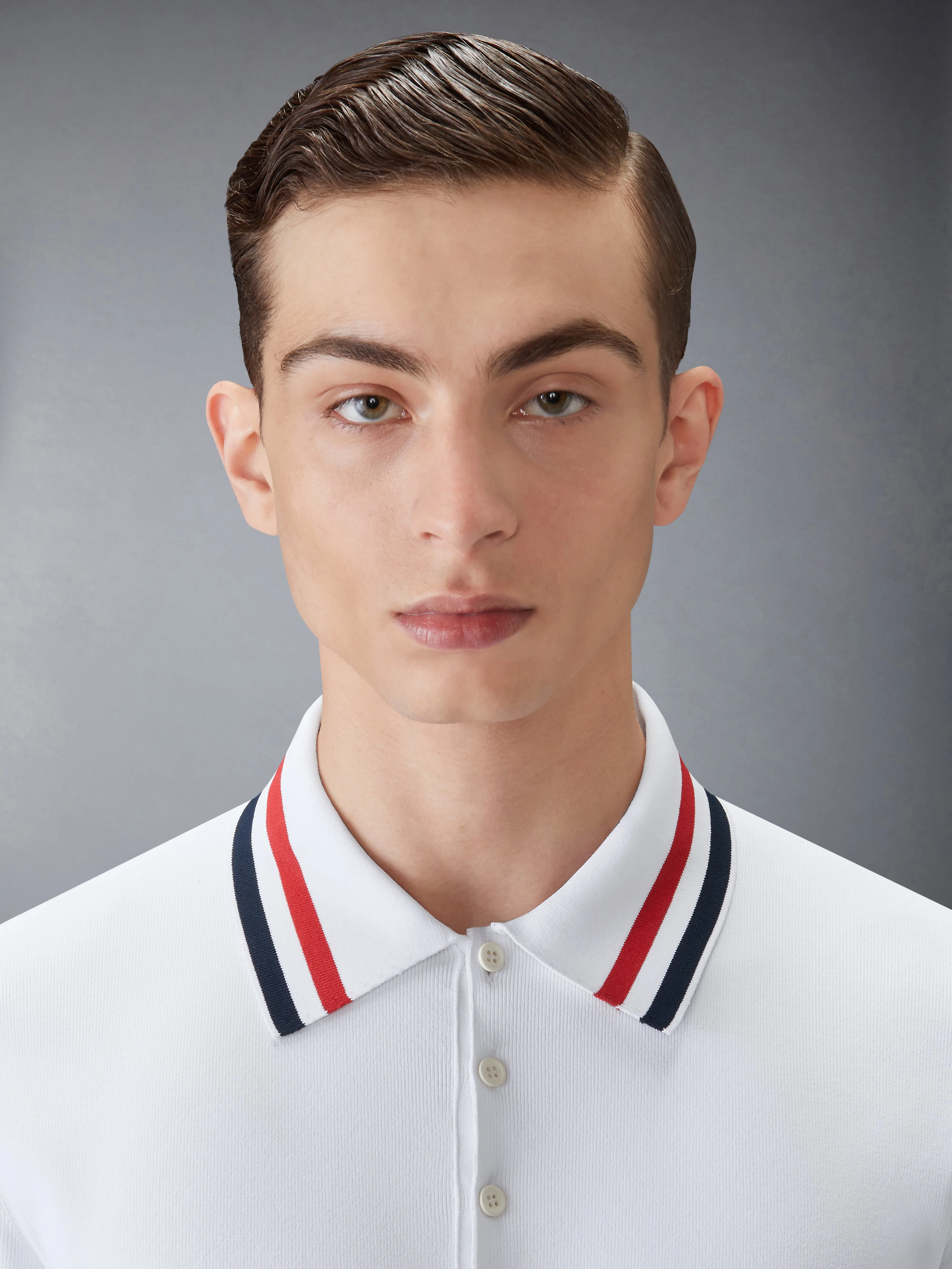 STRETCH VISCOSE TENNIS POLO sold by Thom Browne product image thumbnail 4