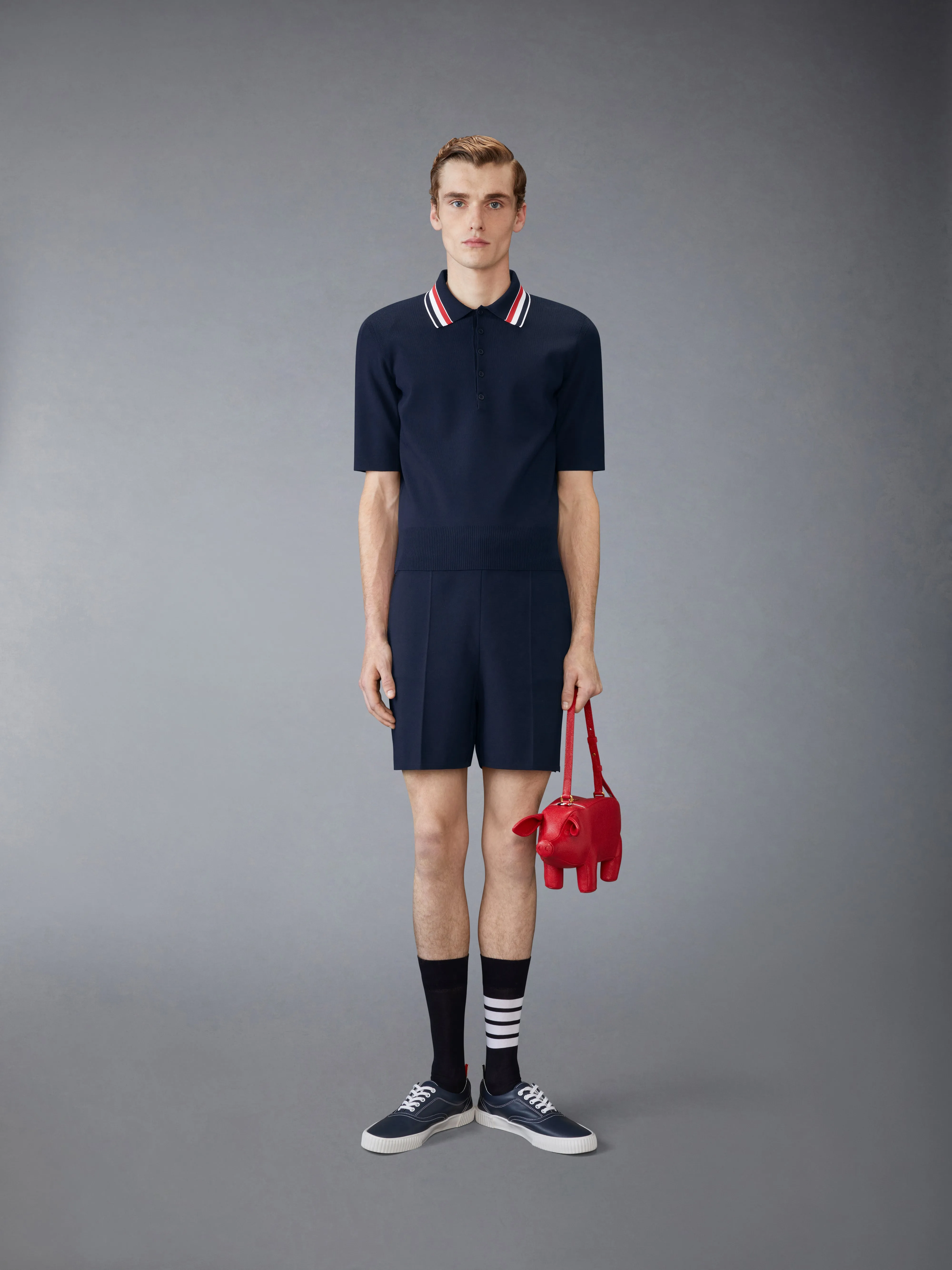 STRETCH VISCOSE TENNIS POLO sold by Thom Browne product image thumbnail 3