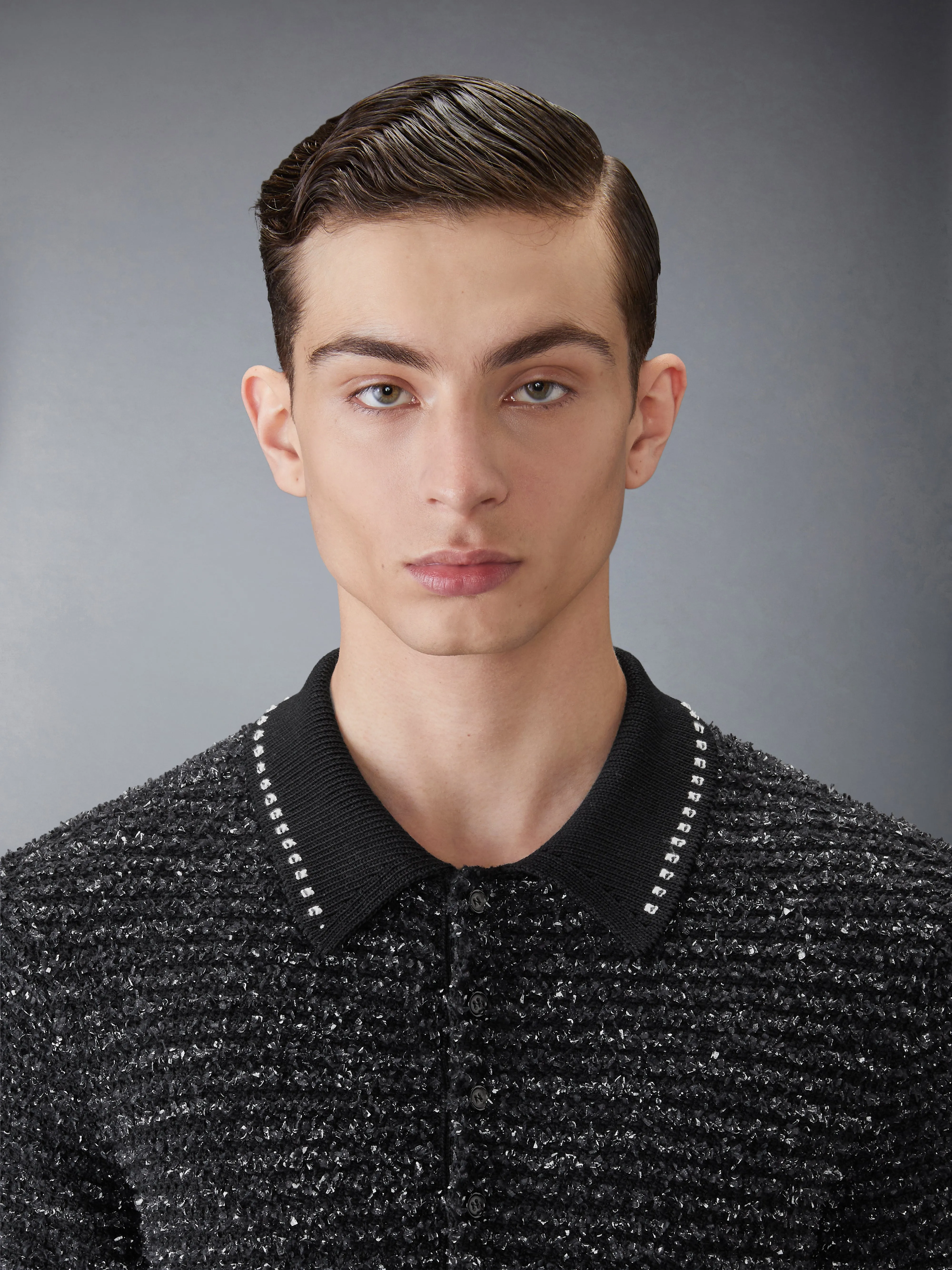 EYELASH TWEED JACQUARD POLO sold by Thom Browne product image thumbnail 4