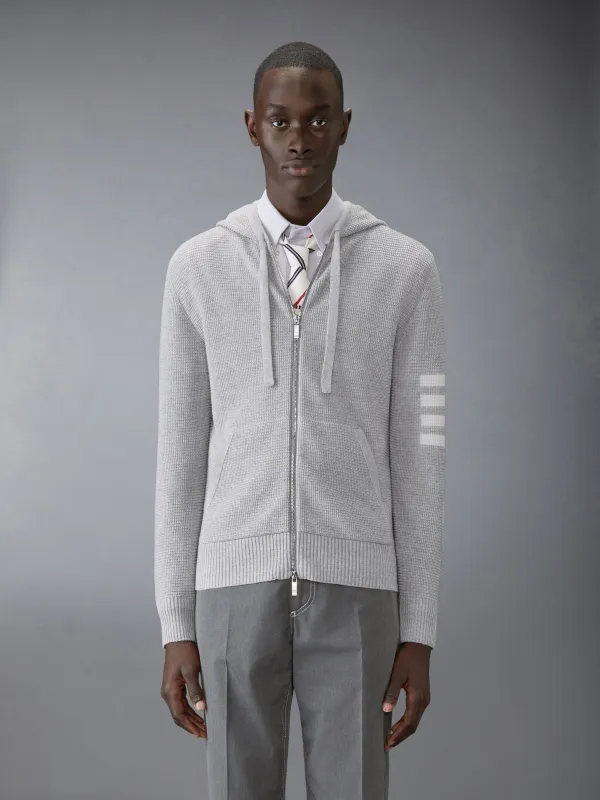 LINEN COTTON 4-BAR RELAXED FIT HOODIE sold by Thom Browne