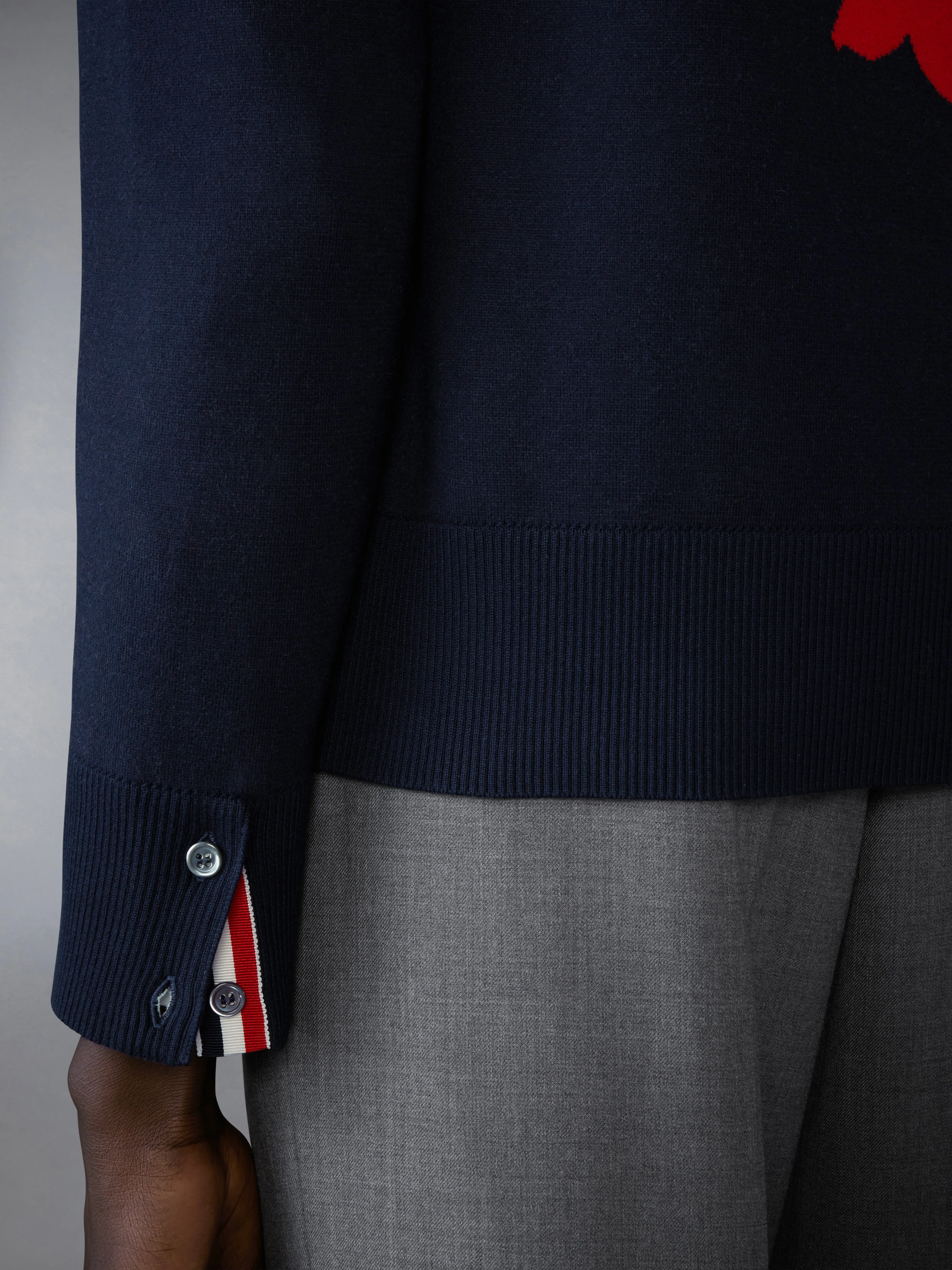 COTTON FLORAL HECTOR HOODIE sold by Thom Browne product image thumbnail 5