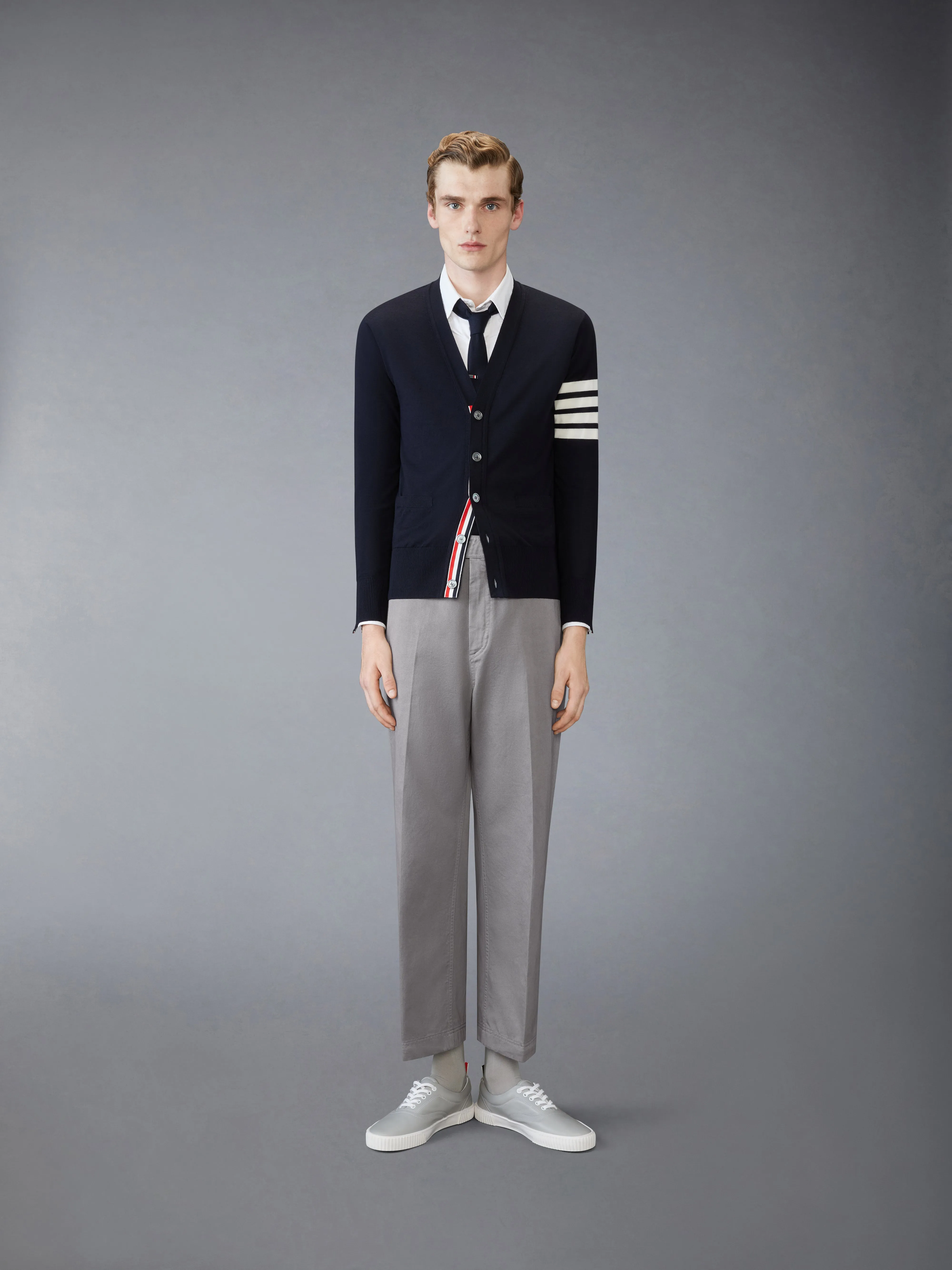 COTTON TWILL UTILITY TROUSERS sold by Thom Browne product image thumbnail 3
