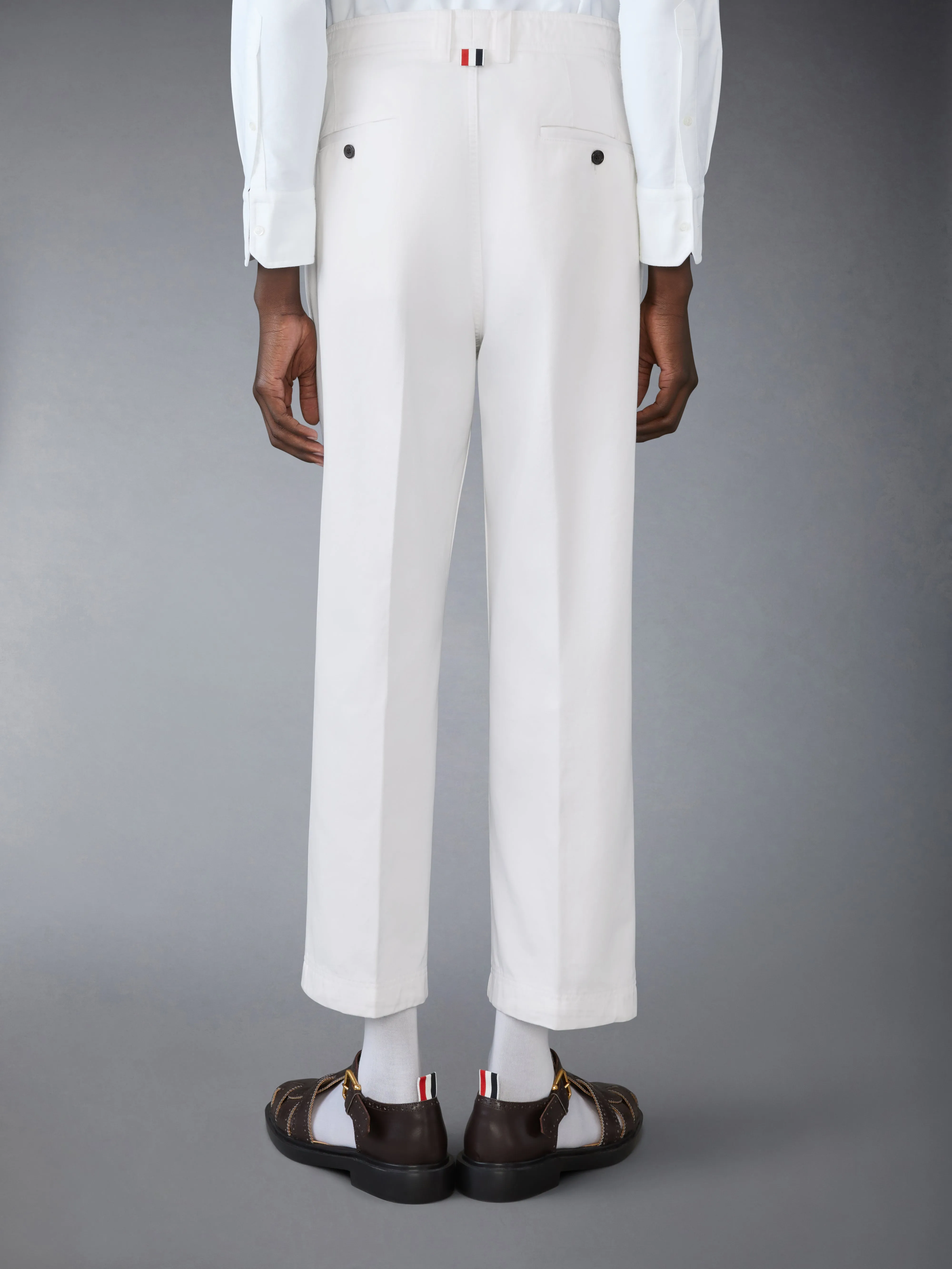 COTTON TWILL UTILITY TROUSERS sold by Thom Browne product image thumbnail 2