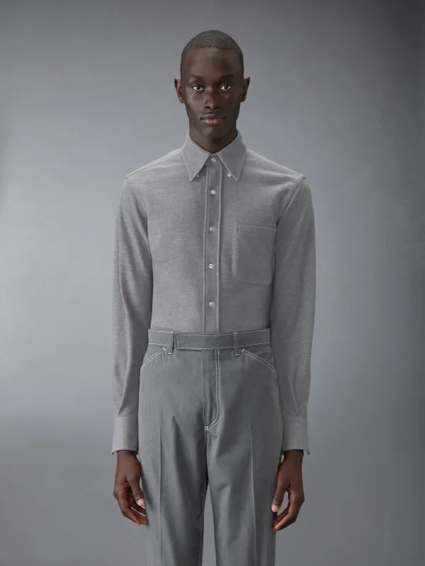 CLASSIC PIQUE STRAIGHT FIT SHIRT sold by Thom Browne