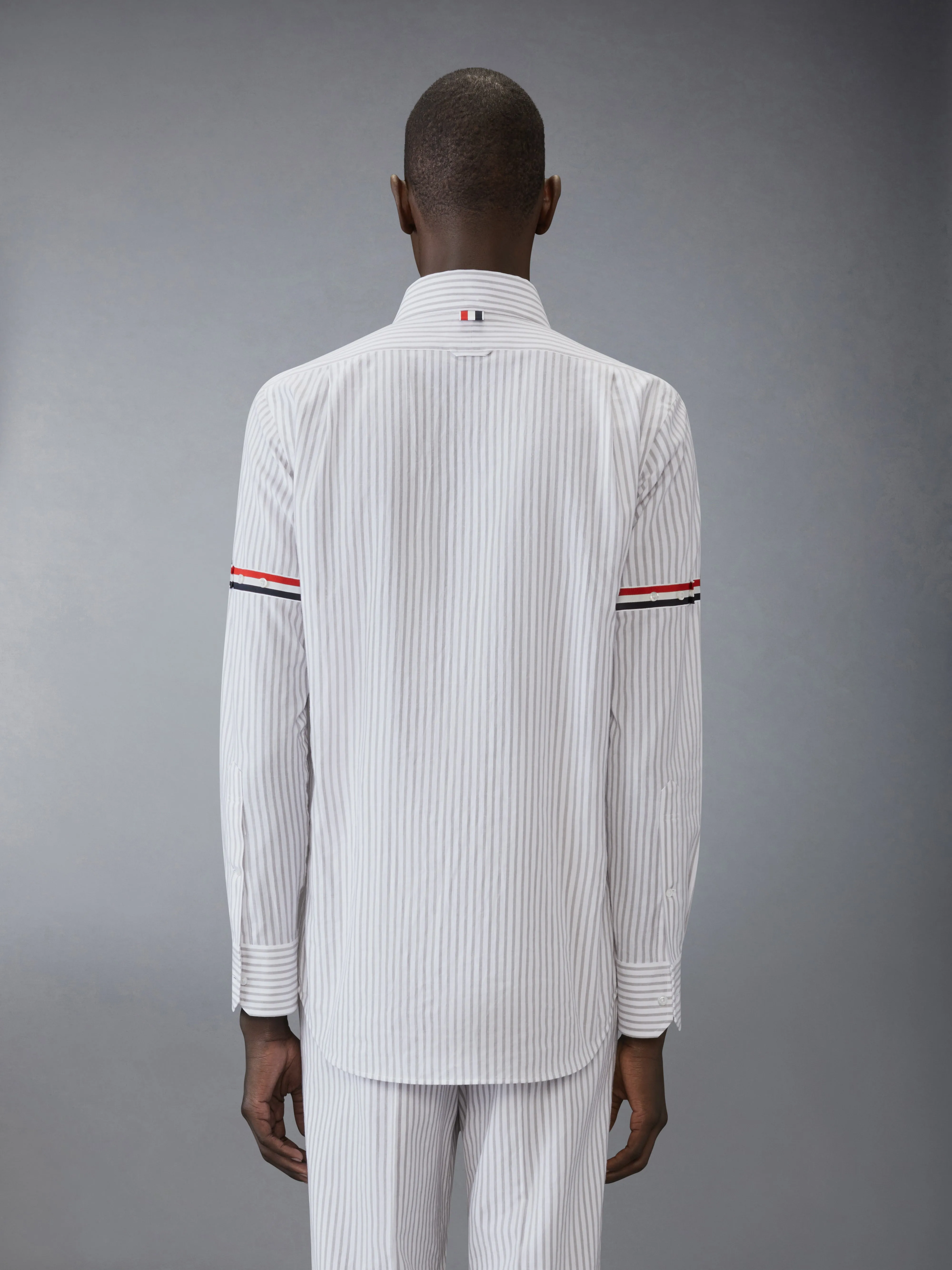 MADRAS COTTON ARMBAND SHIRT sold by Thom Browne product image thumbnail 3
