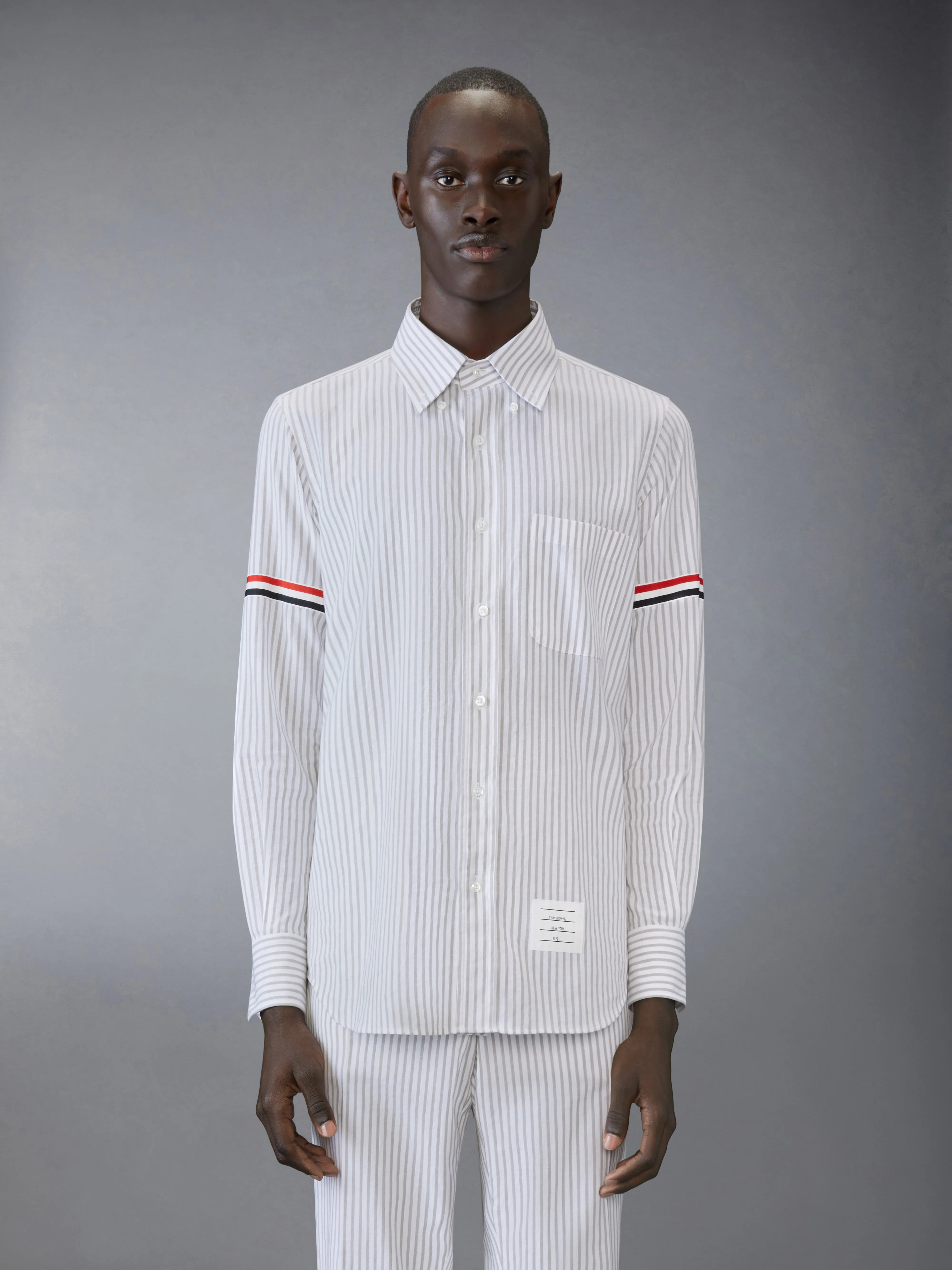 MADRAS COTTON ARMBAND SHIRT sold by Thom Browne product image thumbnail 2