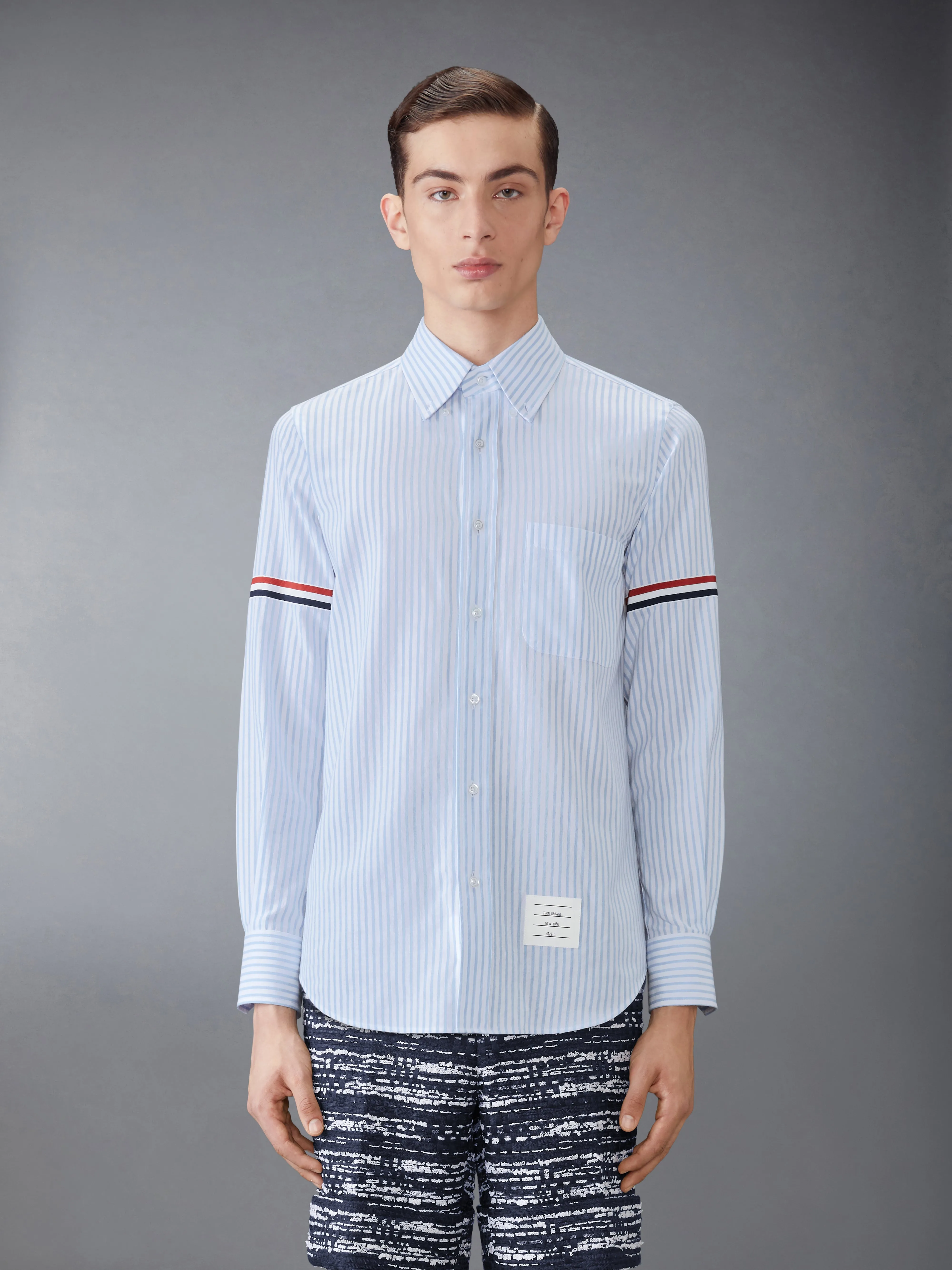 MADRAS COTTON ARMBAND SHIRT sold by Thom Browne product image thumbnail 2