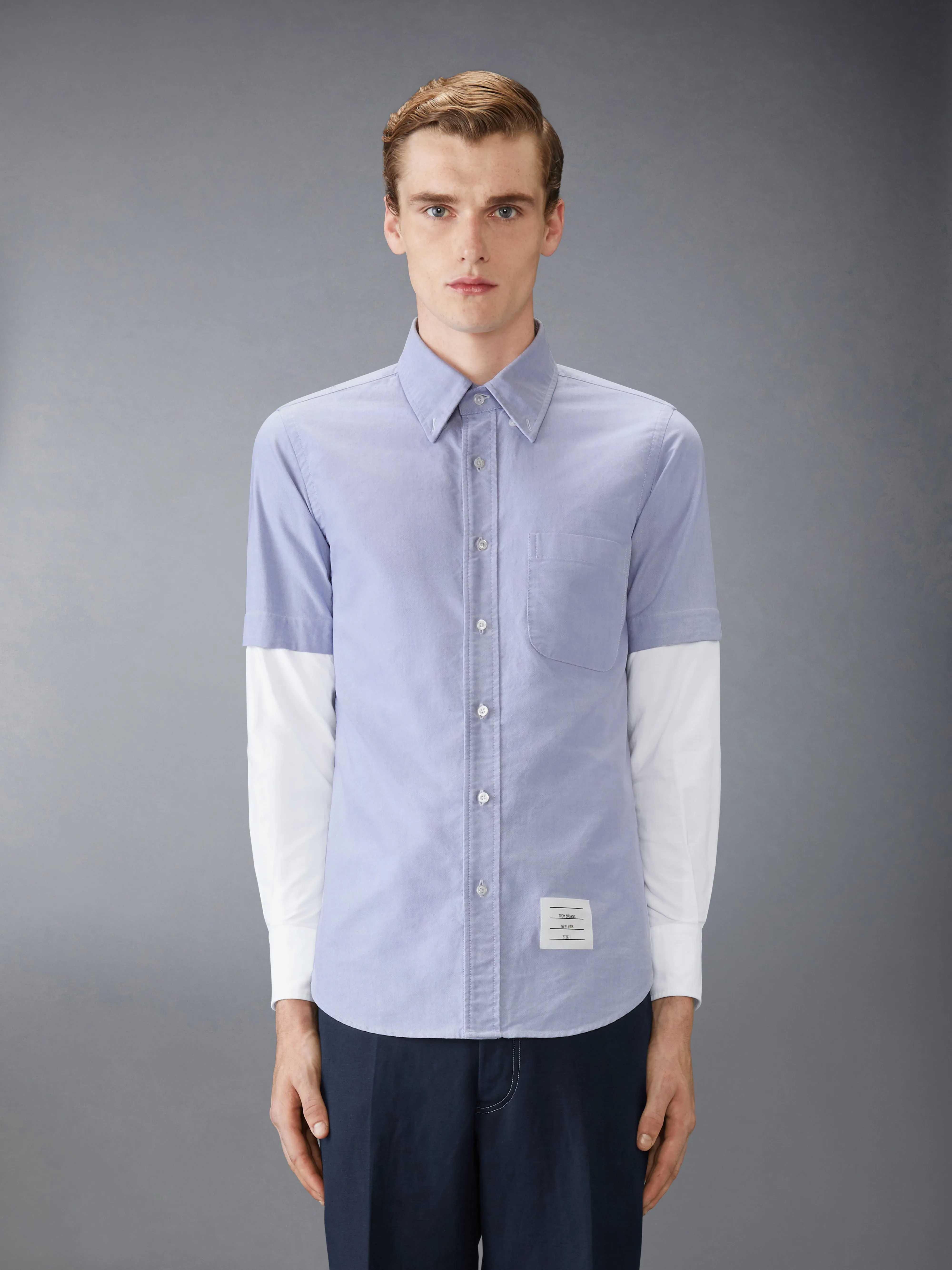OXFORD STACKED SLEEVE SHIRT sold by Thom Browne product image thumbnail 2